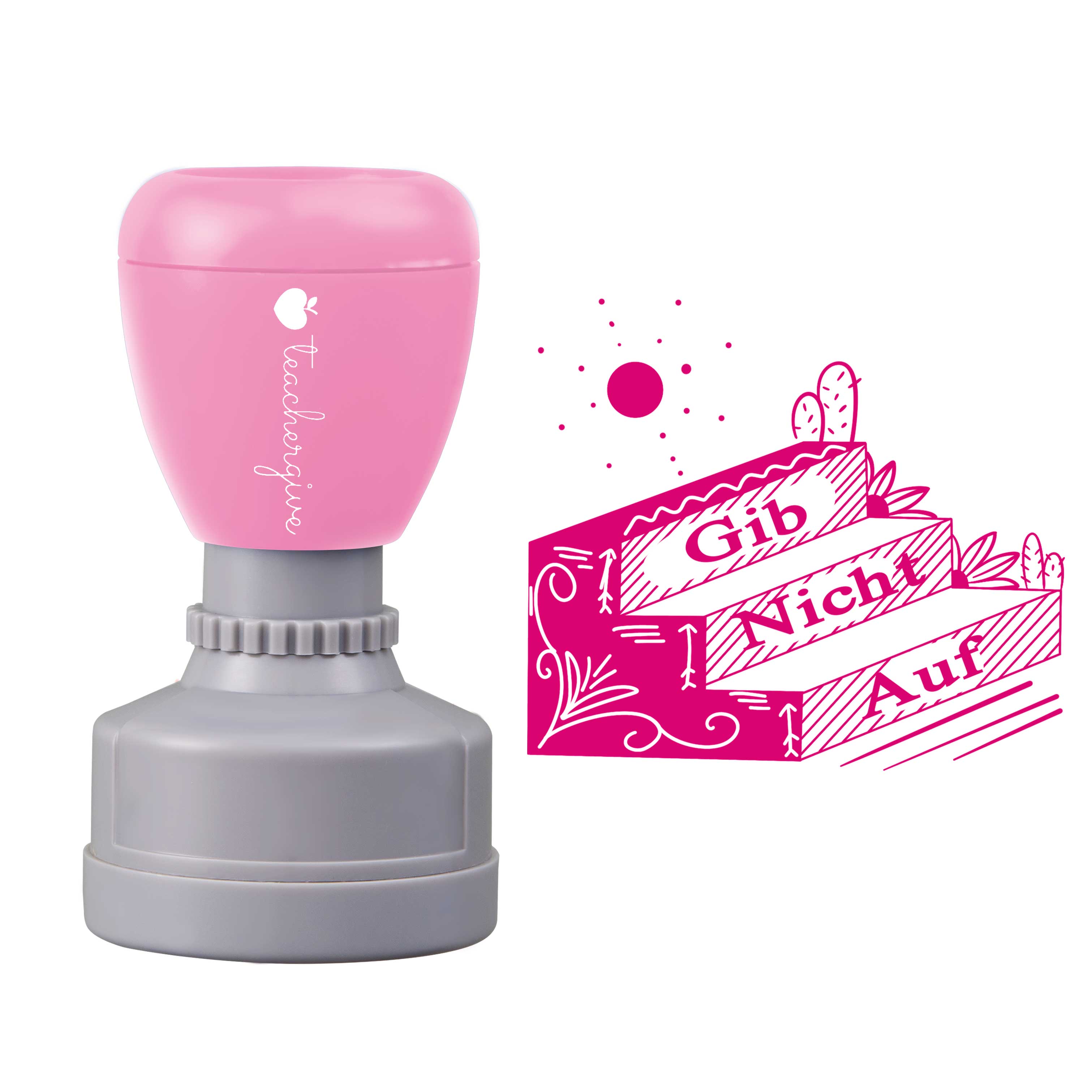 Gib Nicht Auf Lehrer Stempel