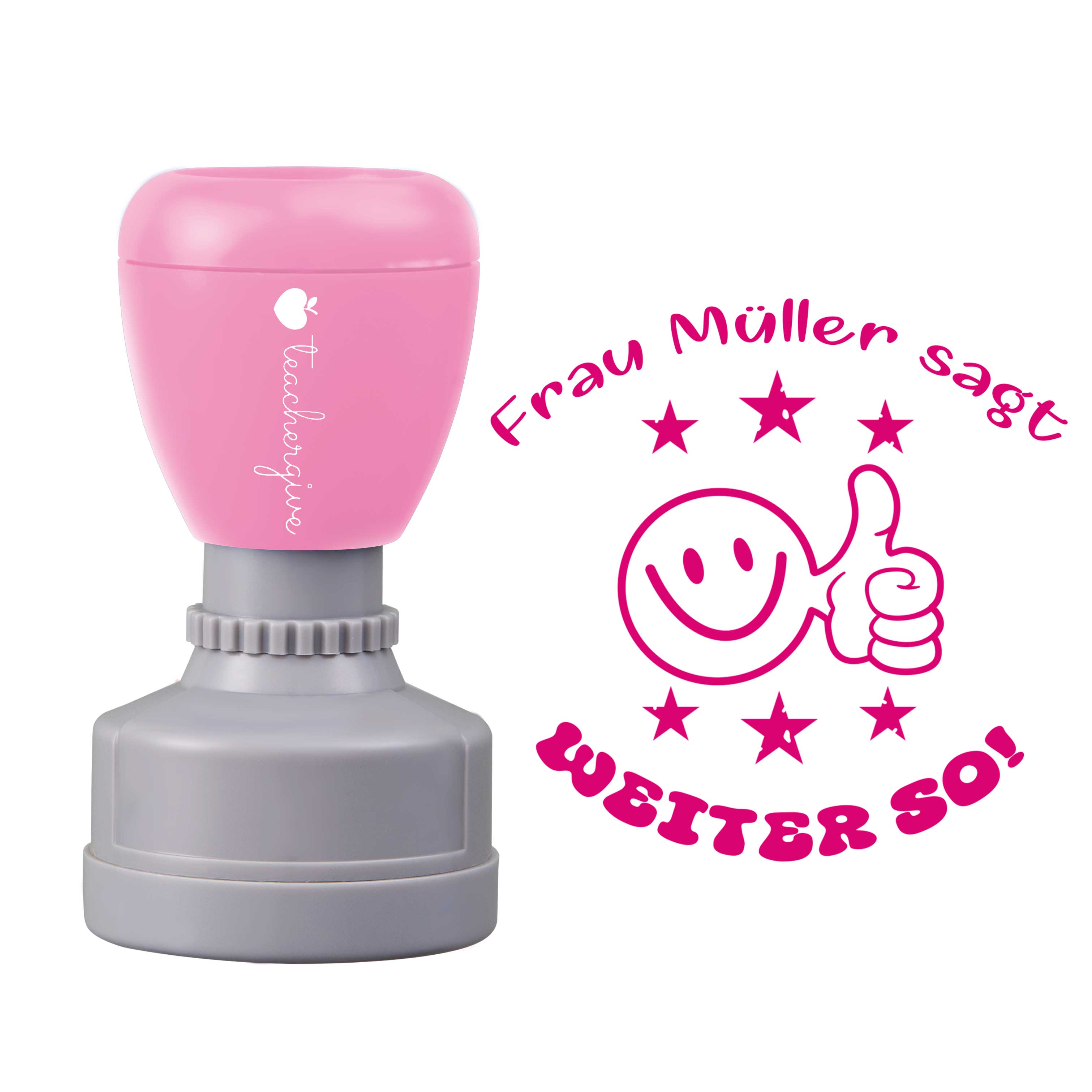 Personalisiert Name Sagt Weiter So Lehrer Stempel