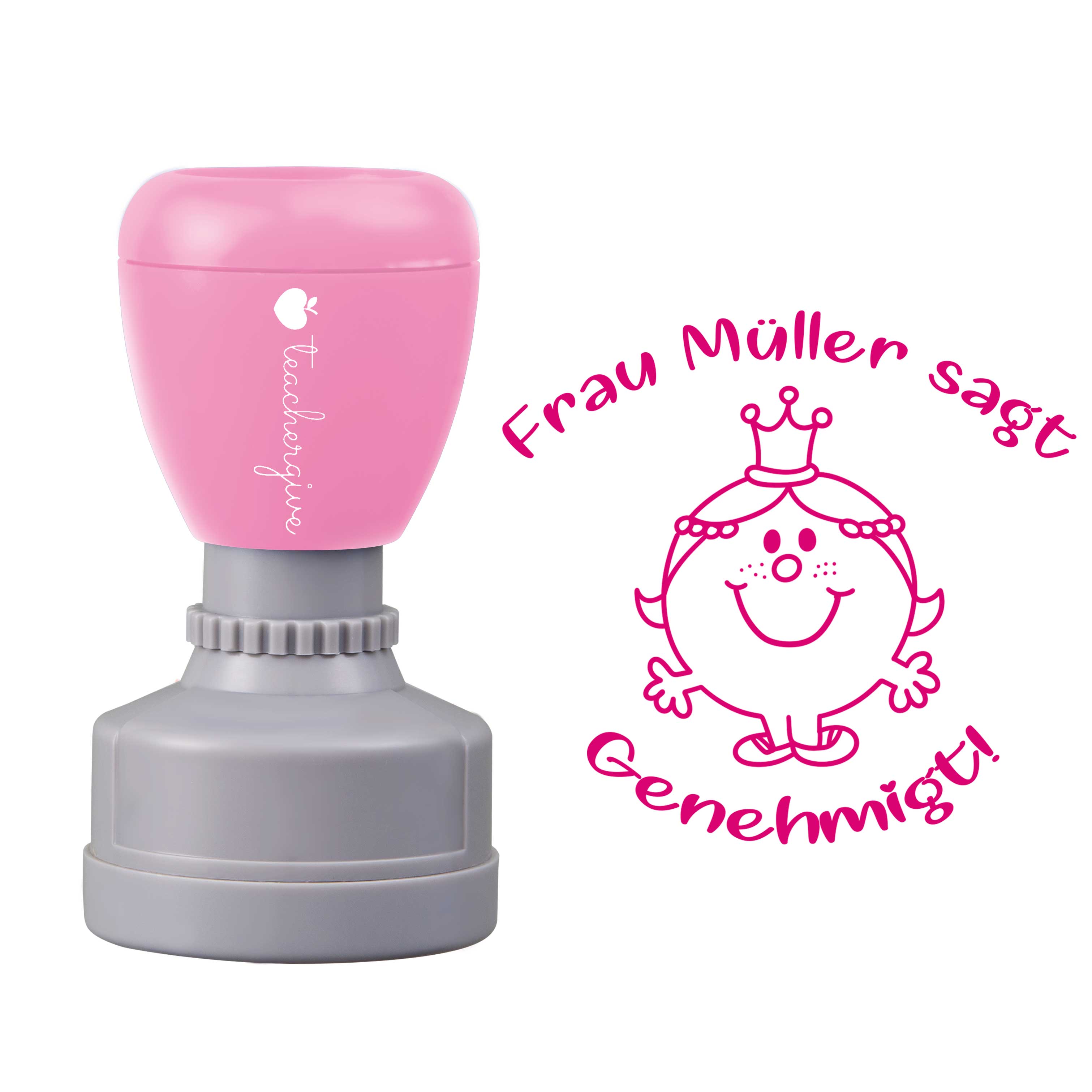 Personalisiert Name Sagt Genehmigt Lehrer Stempel
