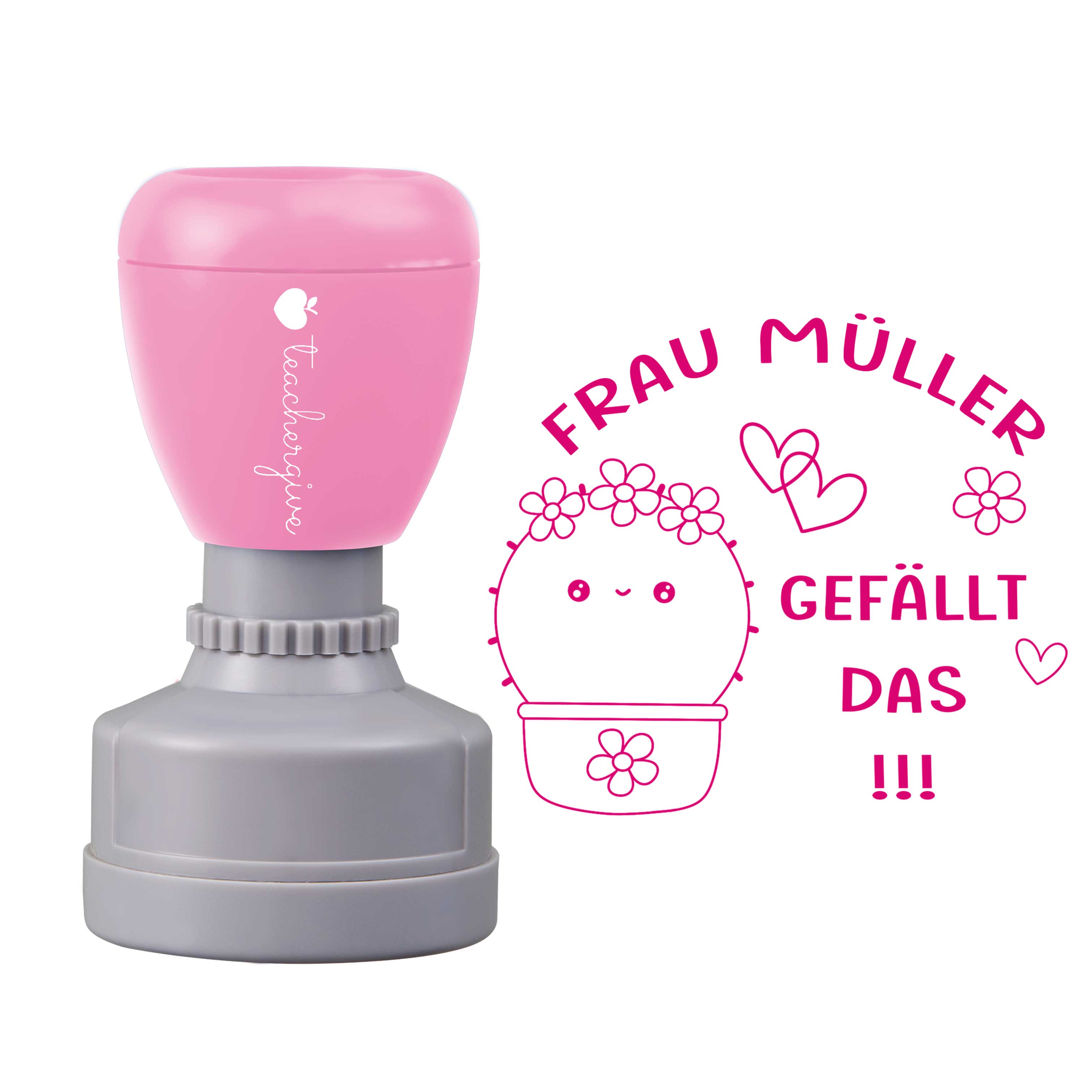 Personalisiert Name gefällt das Lehrer Stempel