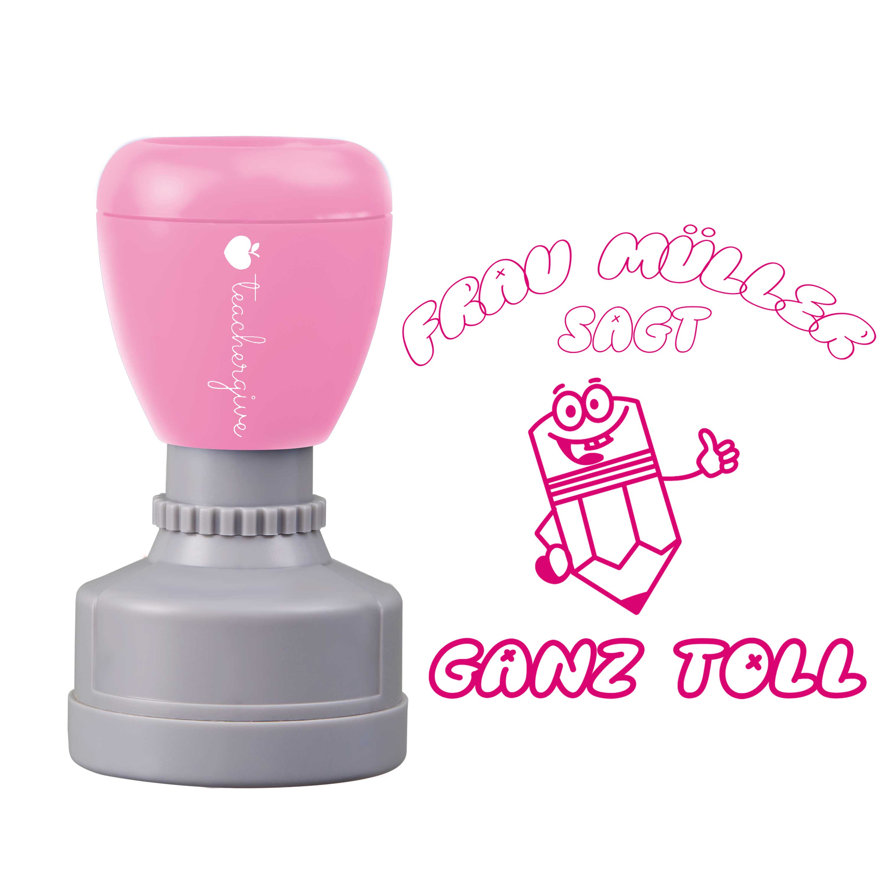 Personalisiert sagt ganz toll Lehrer Stempel