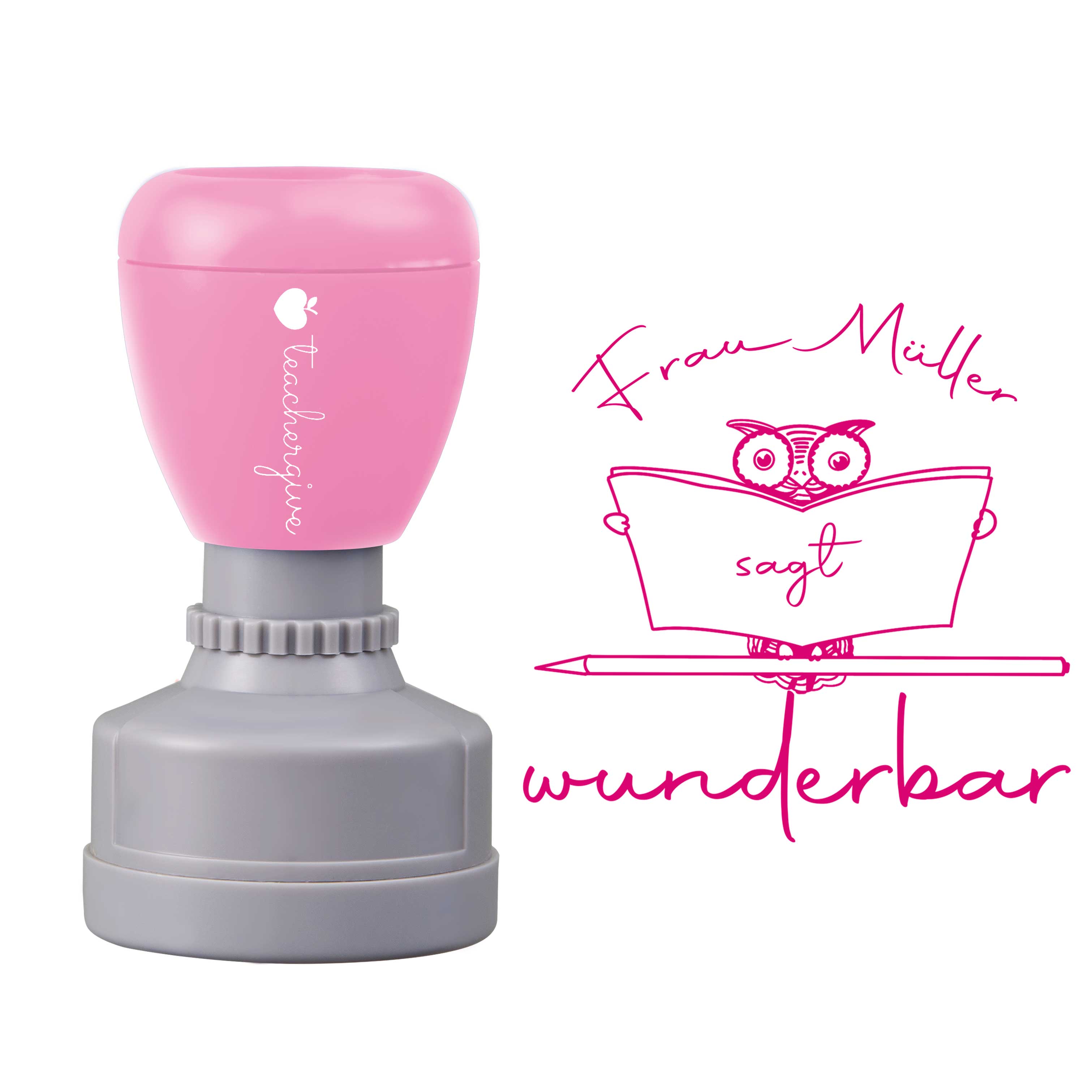 Personalisiert sagt wunderbar Lehrer Stempel