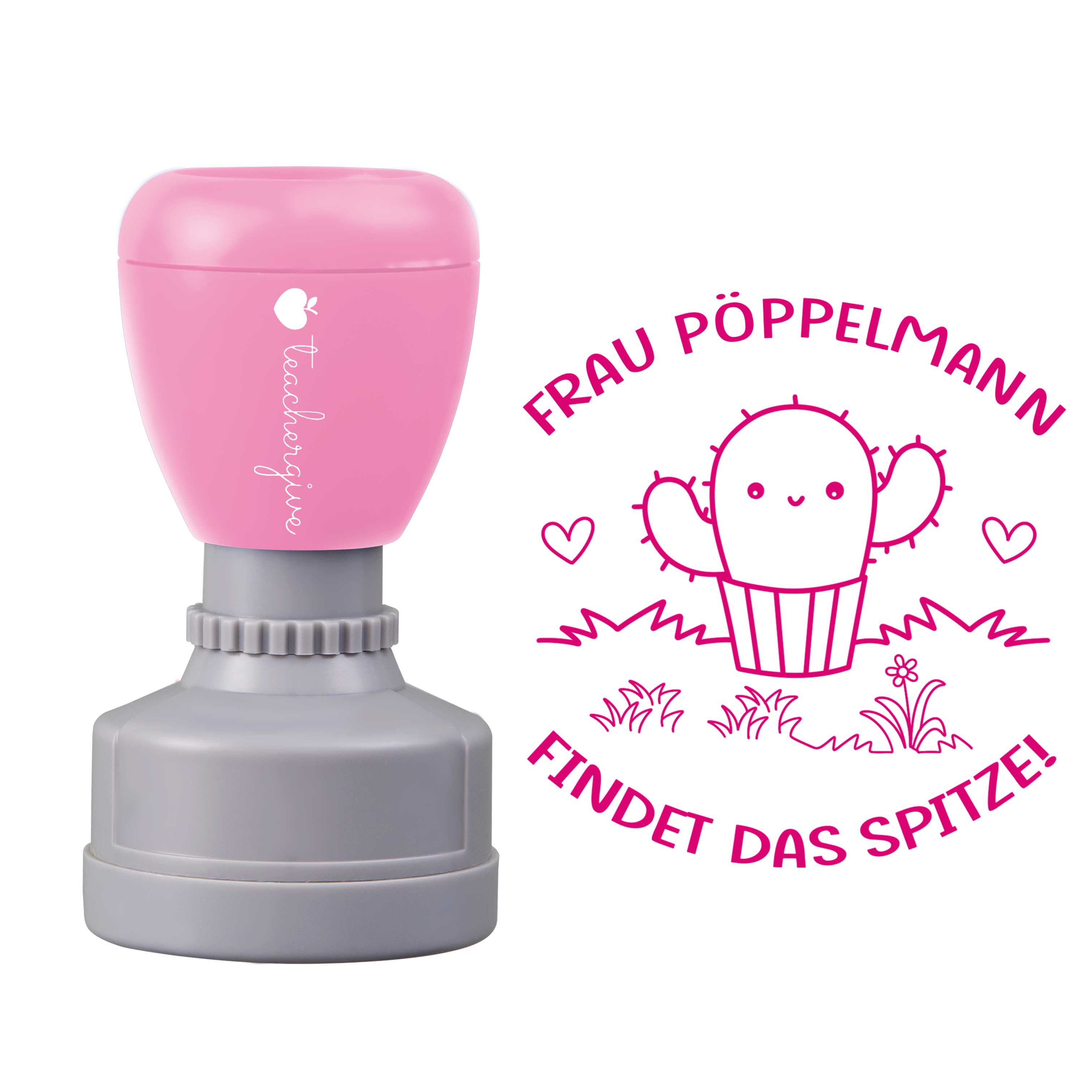 Personalisiert Name findet das spitze Lehrer Stempel