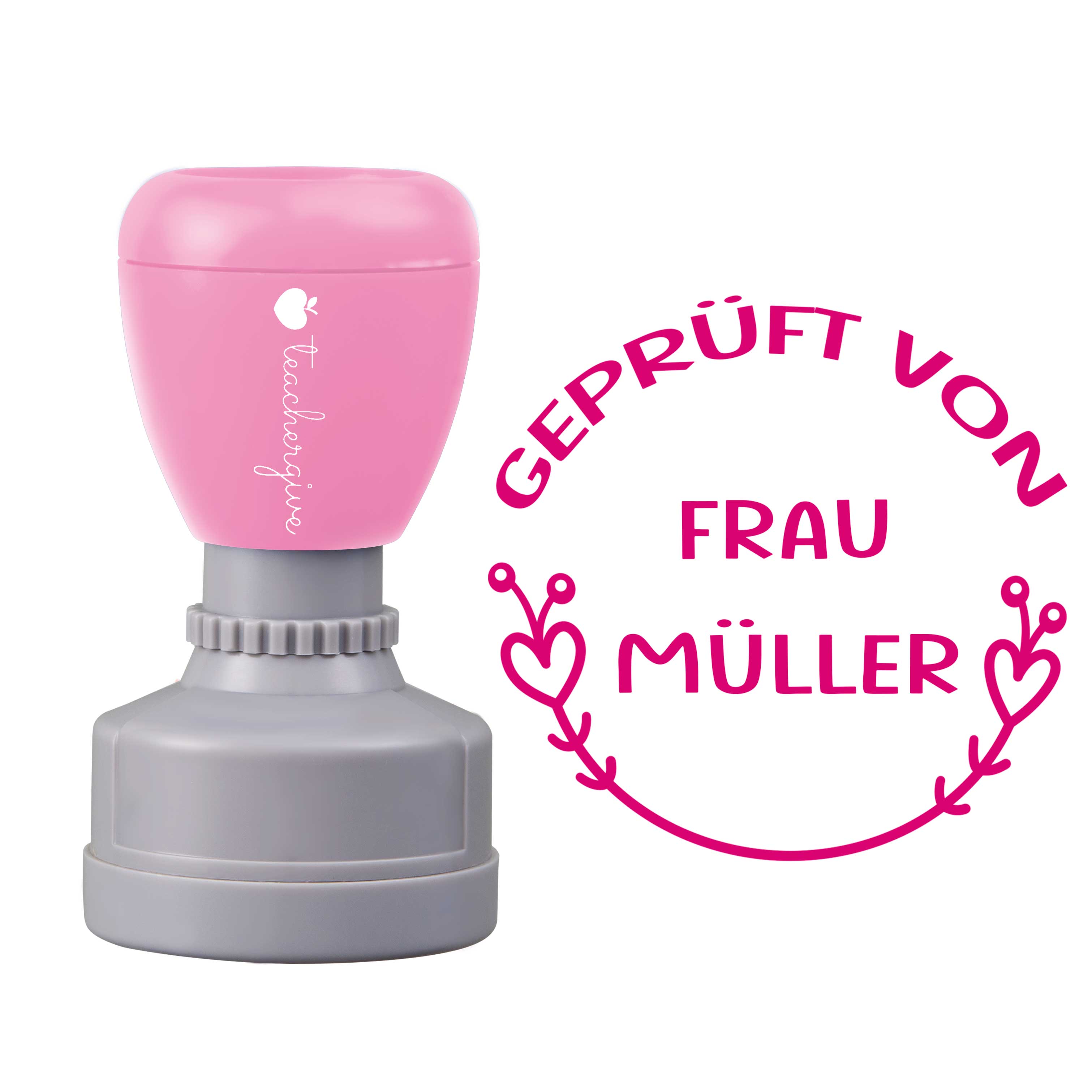 Personalisiert Name Geprüft von Lehrer Stempel