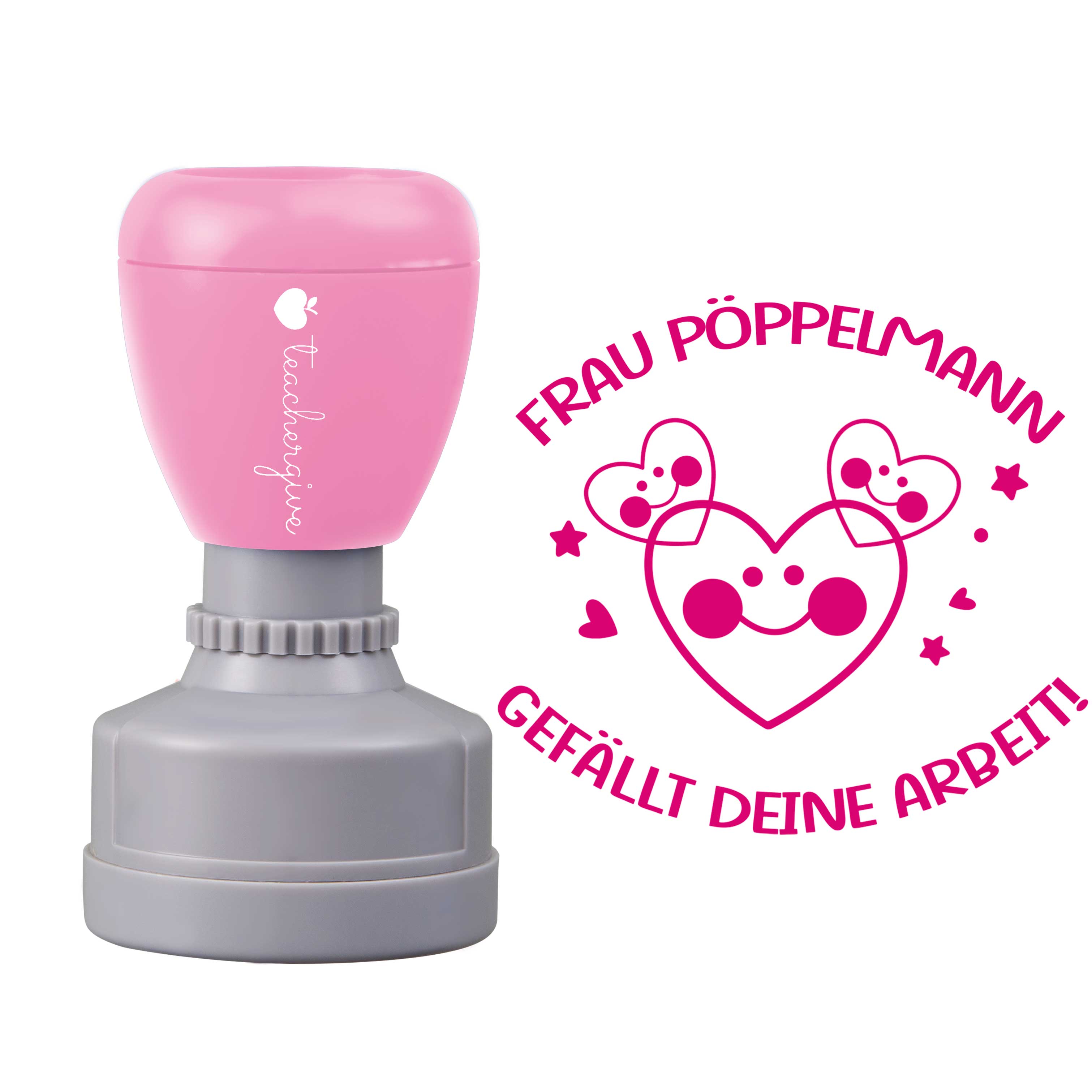 Personalisiert Name gefällt deine Arbeit Lehrer Stempel