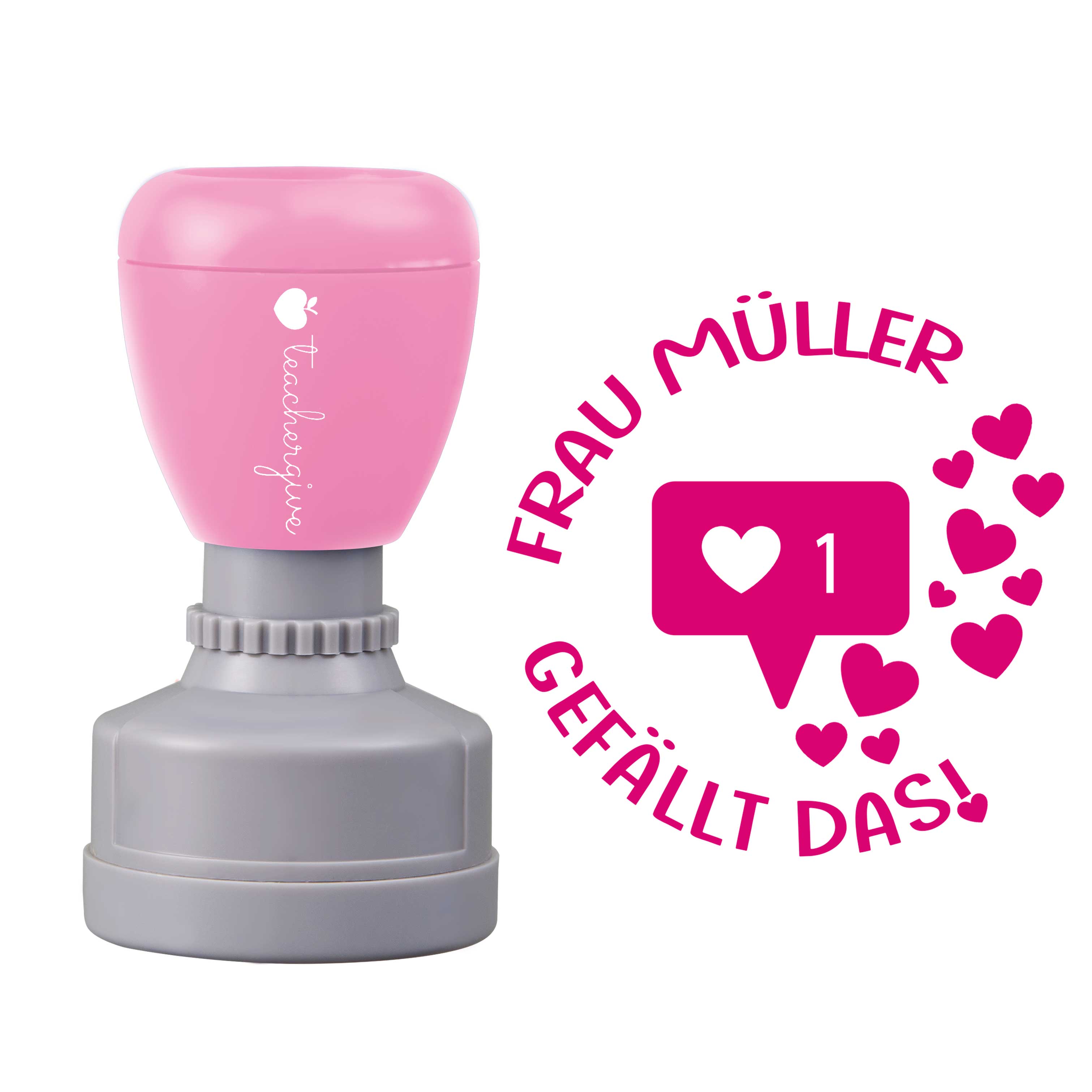 Personalisiert Name gefällt das Lehrer Stempel