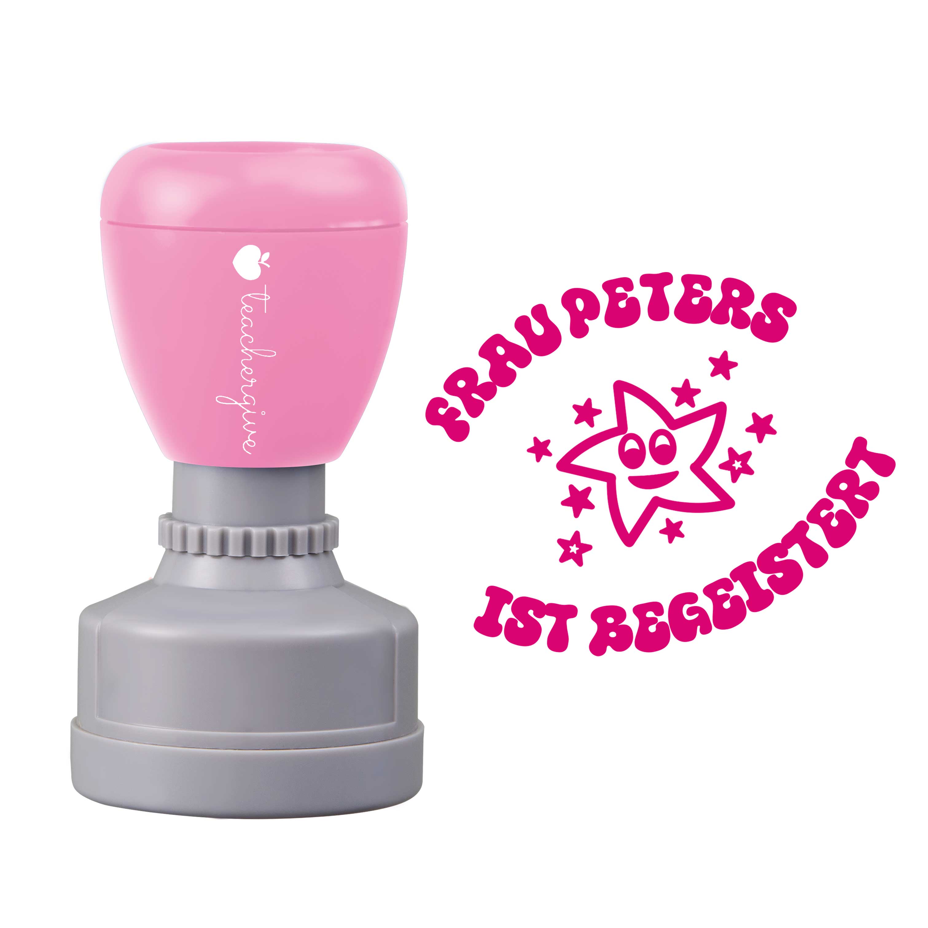 Personalisiert Begeistert Lehrer Stempel