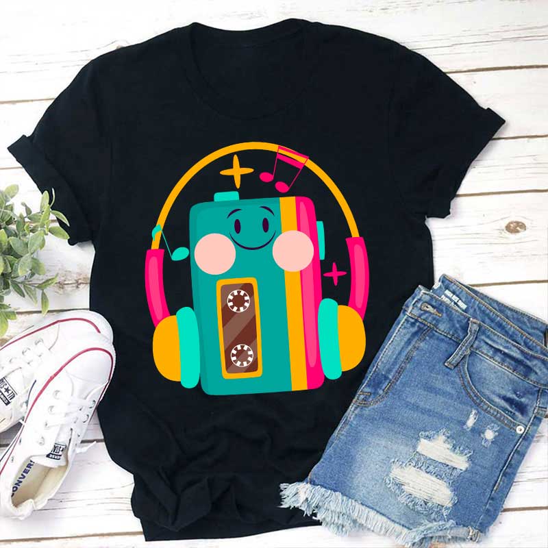 Musik Kopfhörer Lehrer T-Shirt