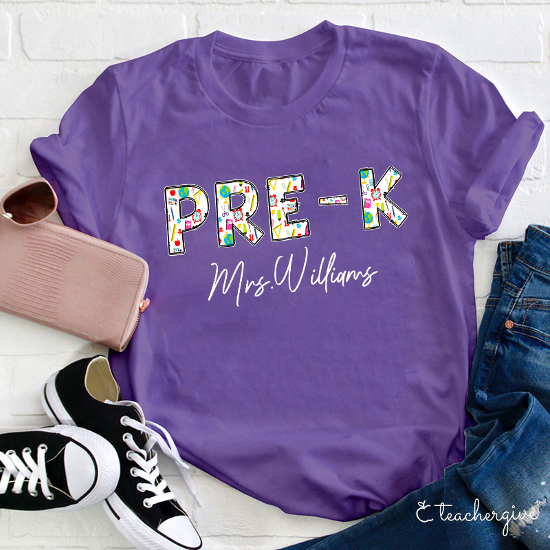 Personalized Grade And Name Teacher T-Shirt