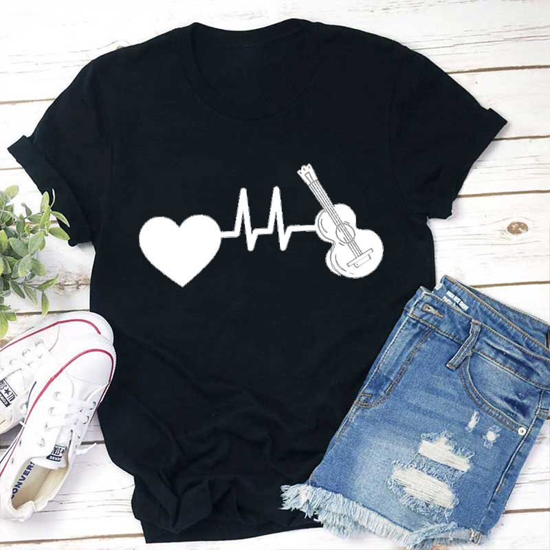 Herz Musik Lehrer T-Shirt