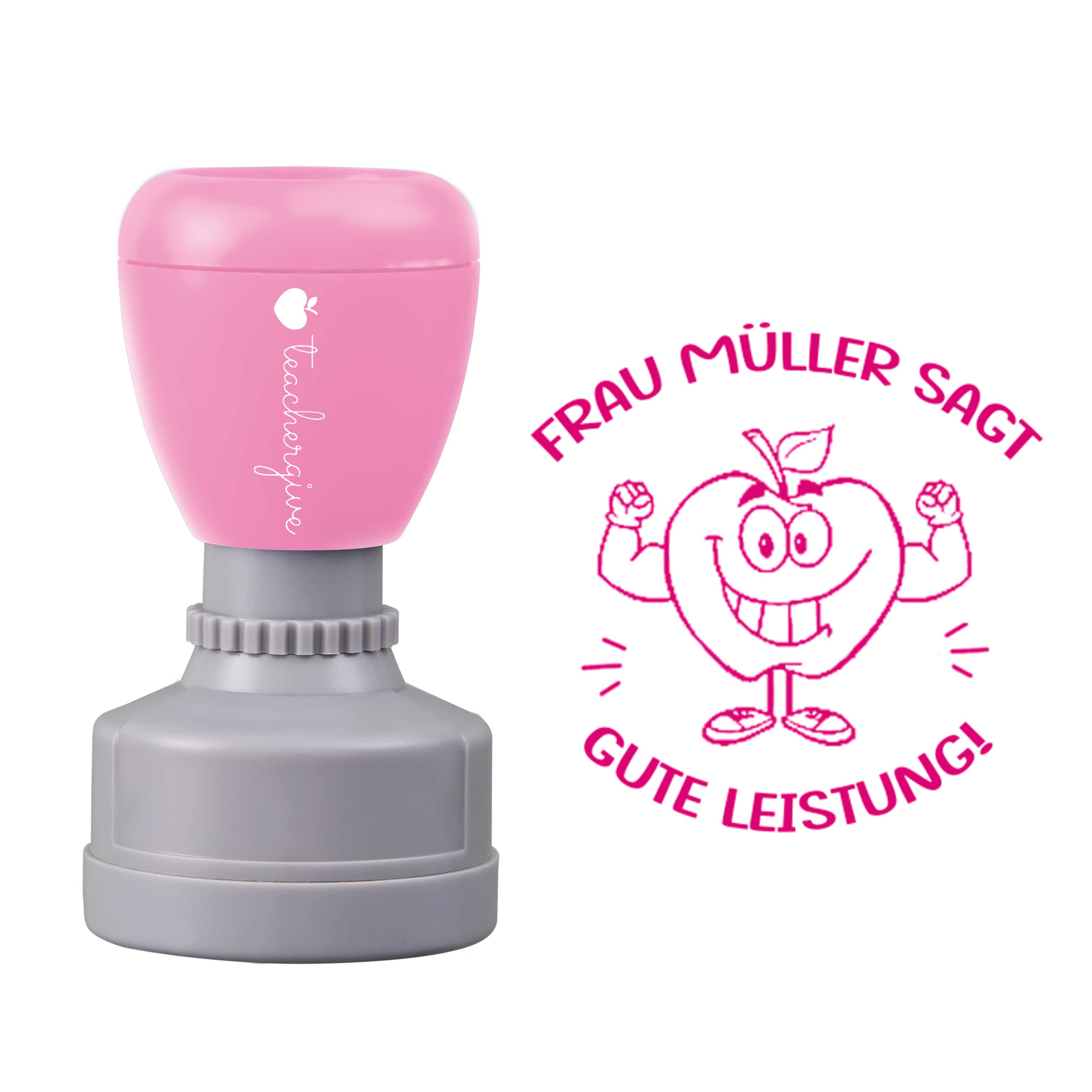 Personalisiert Name Sagt Gute Leistung Lehrer Stempel