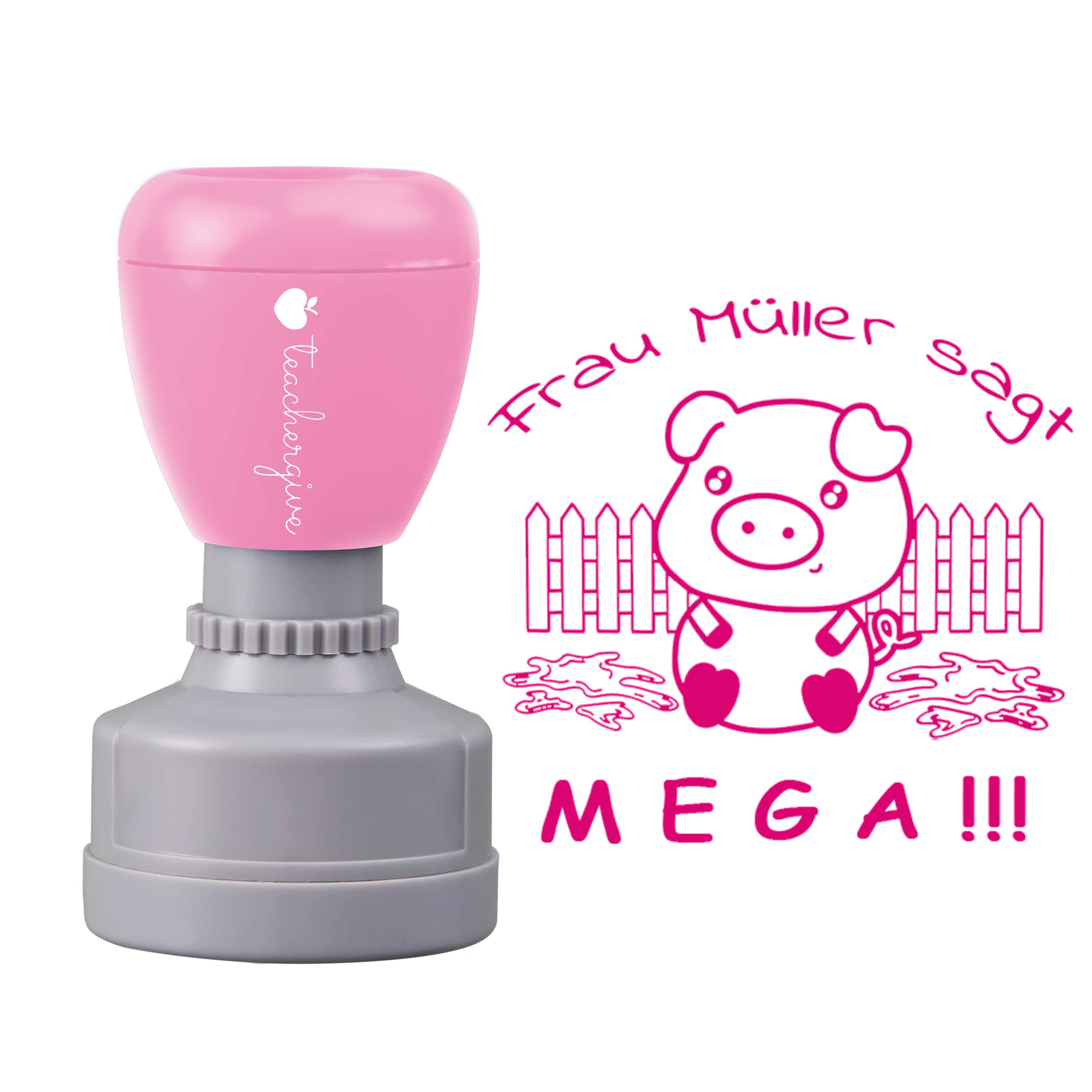 Personalisiert Name Sagt Mega Lehrer Stempel