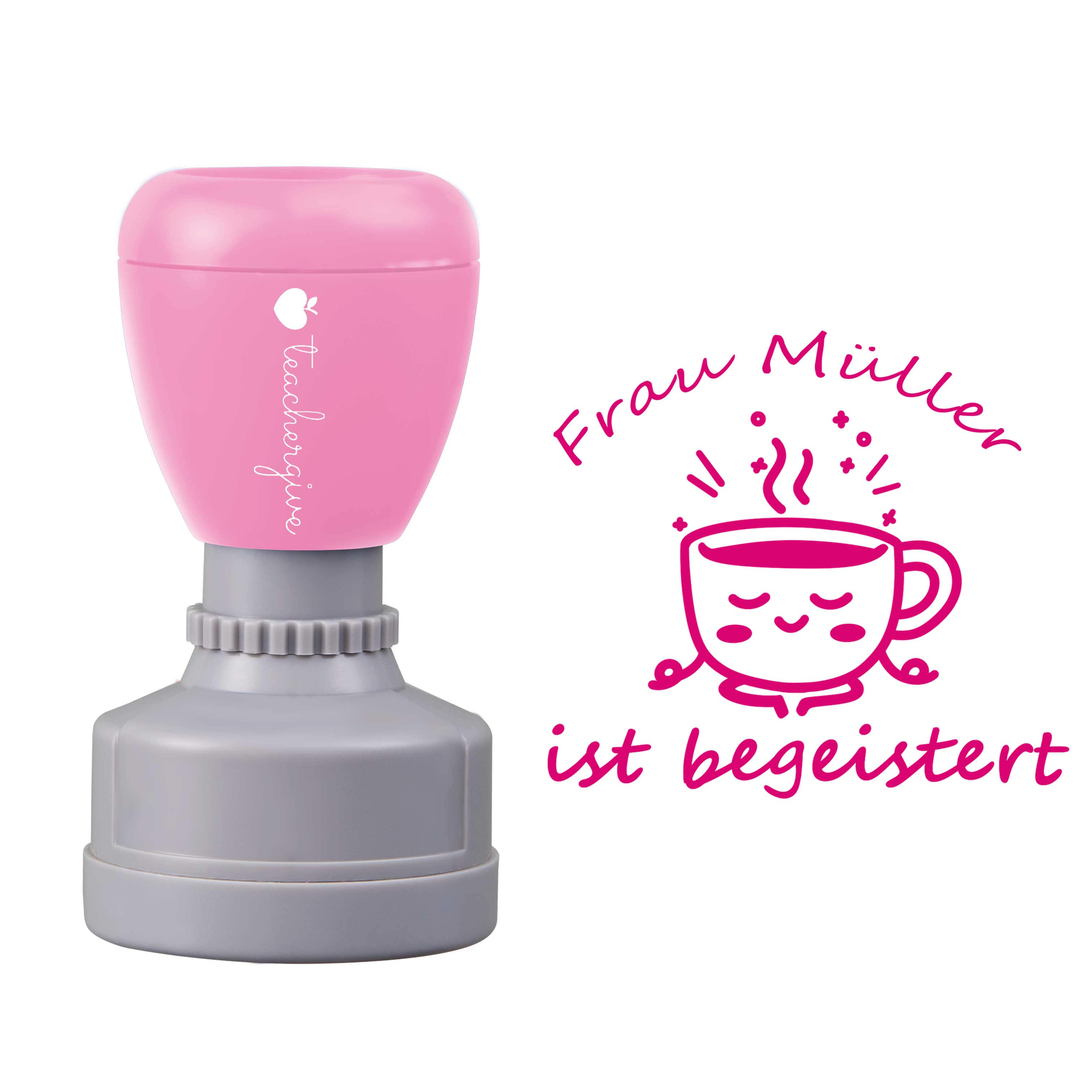 Personalisiert Ist Begeistert Lehrer Stempel