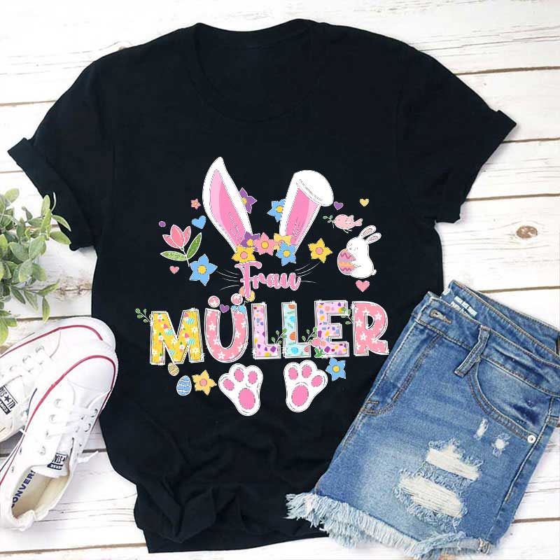 Personalisiert Ostern Name Lehrer T-Shirt