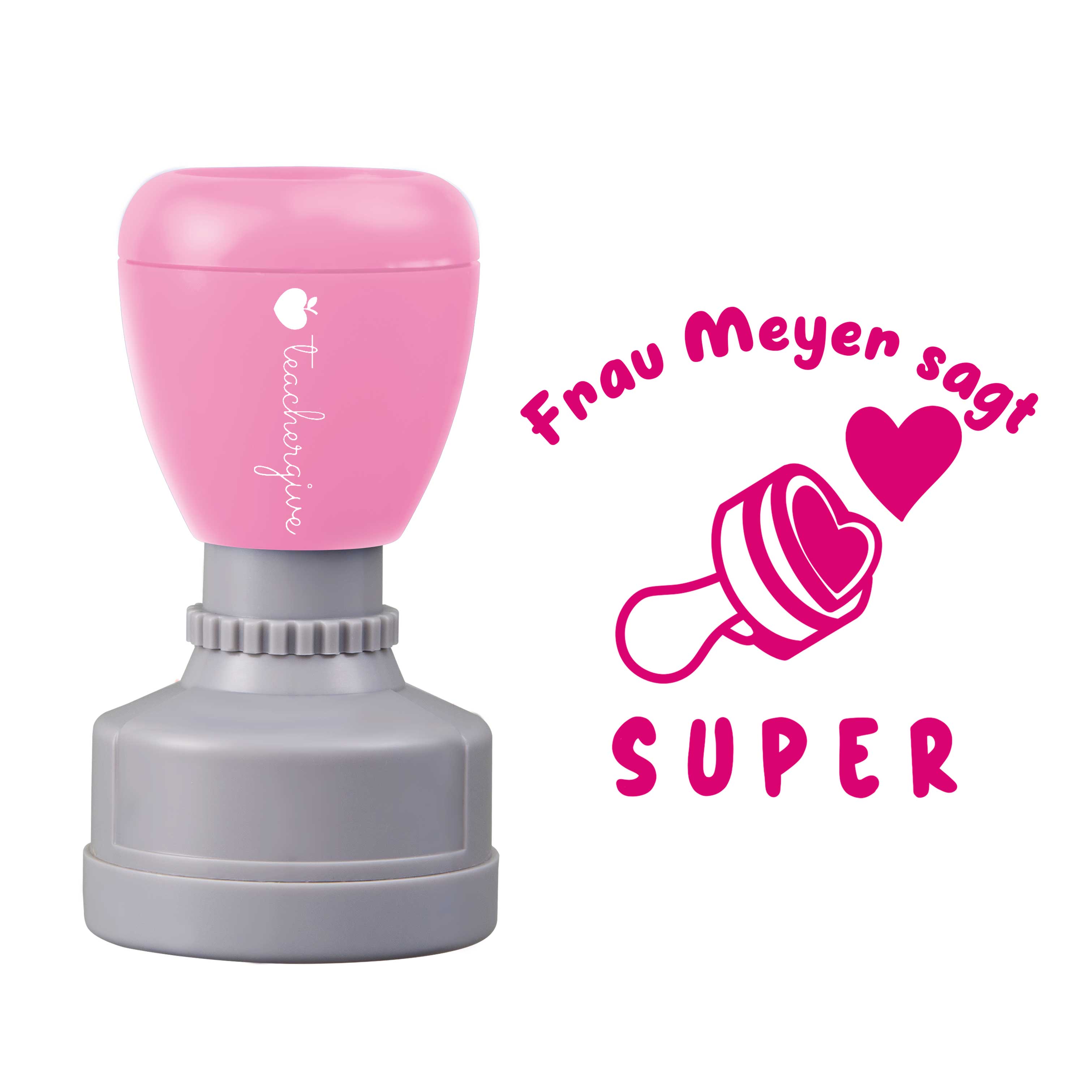Personalisiert sagt super Lehrer Stempel