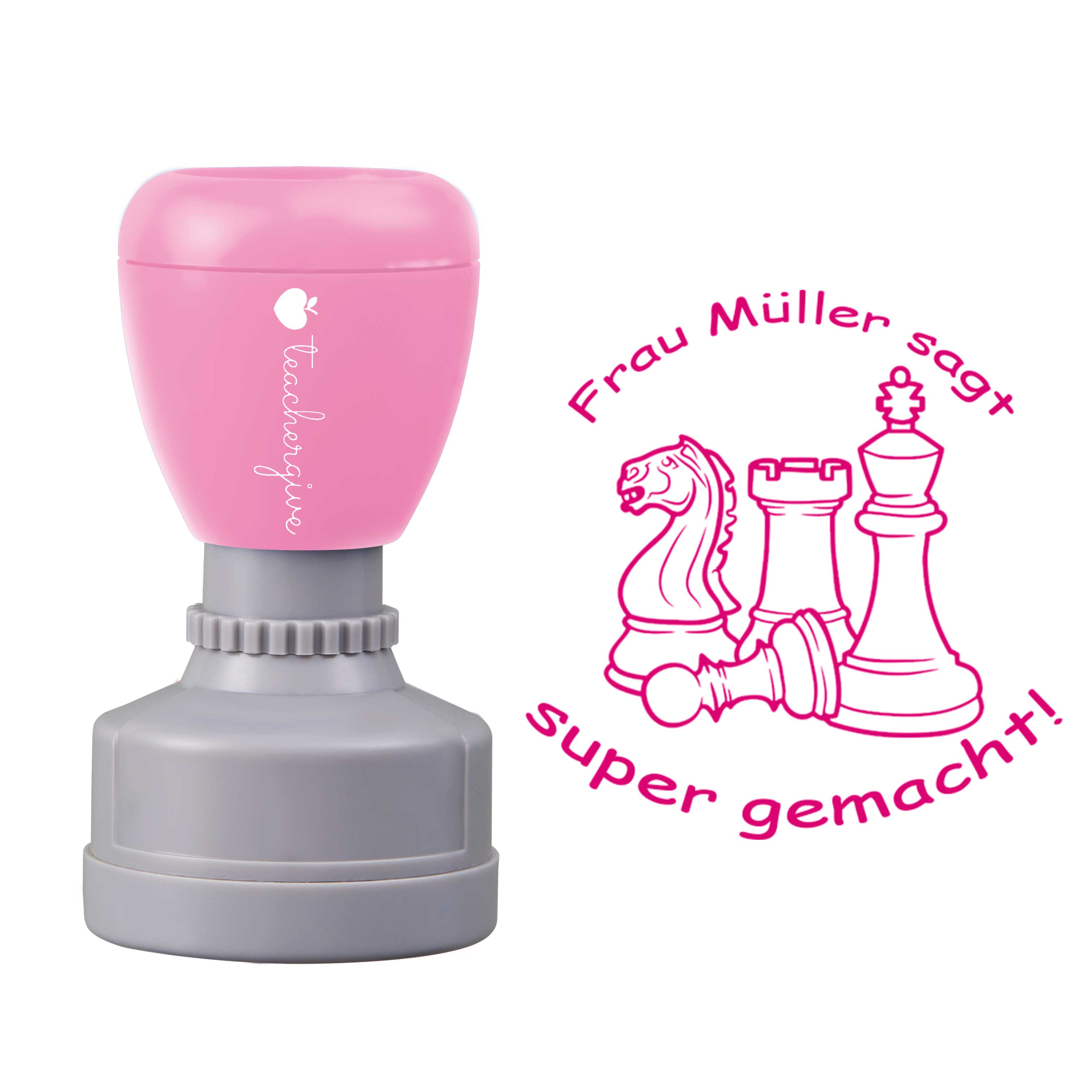 Personalisiert Sagt super gemacht Lehrer Stempel