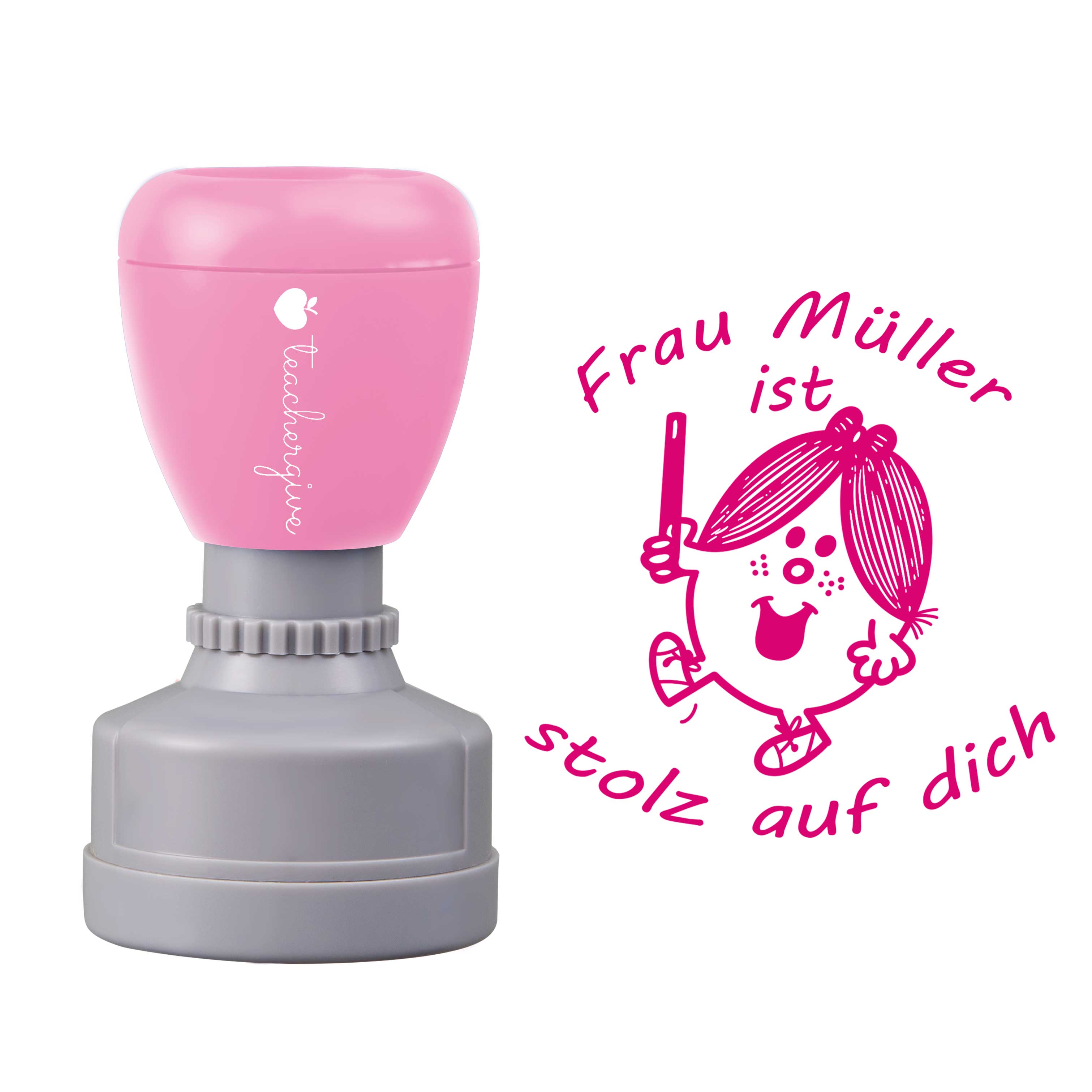 Personalisiert stolz auf dich Lehrer Stempel