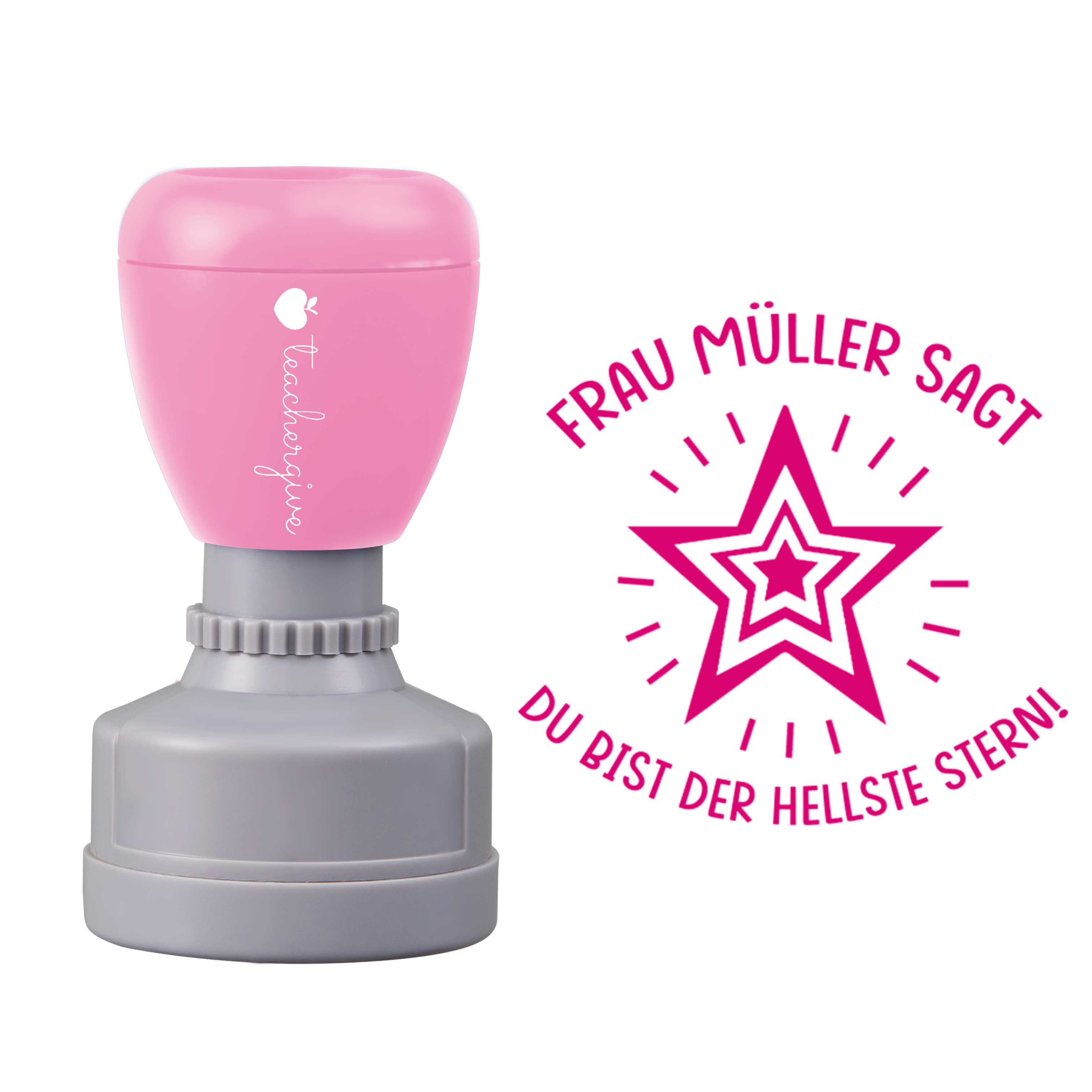 Personalisiert Name sagt du bist der hellste Stern Lehrer Stempel