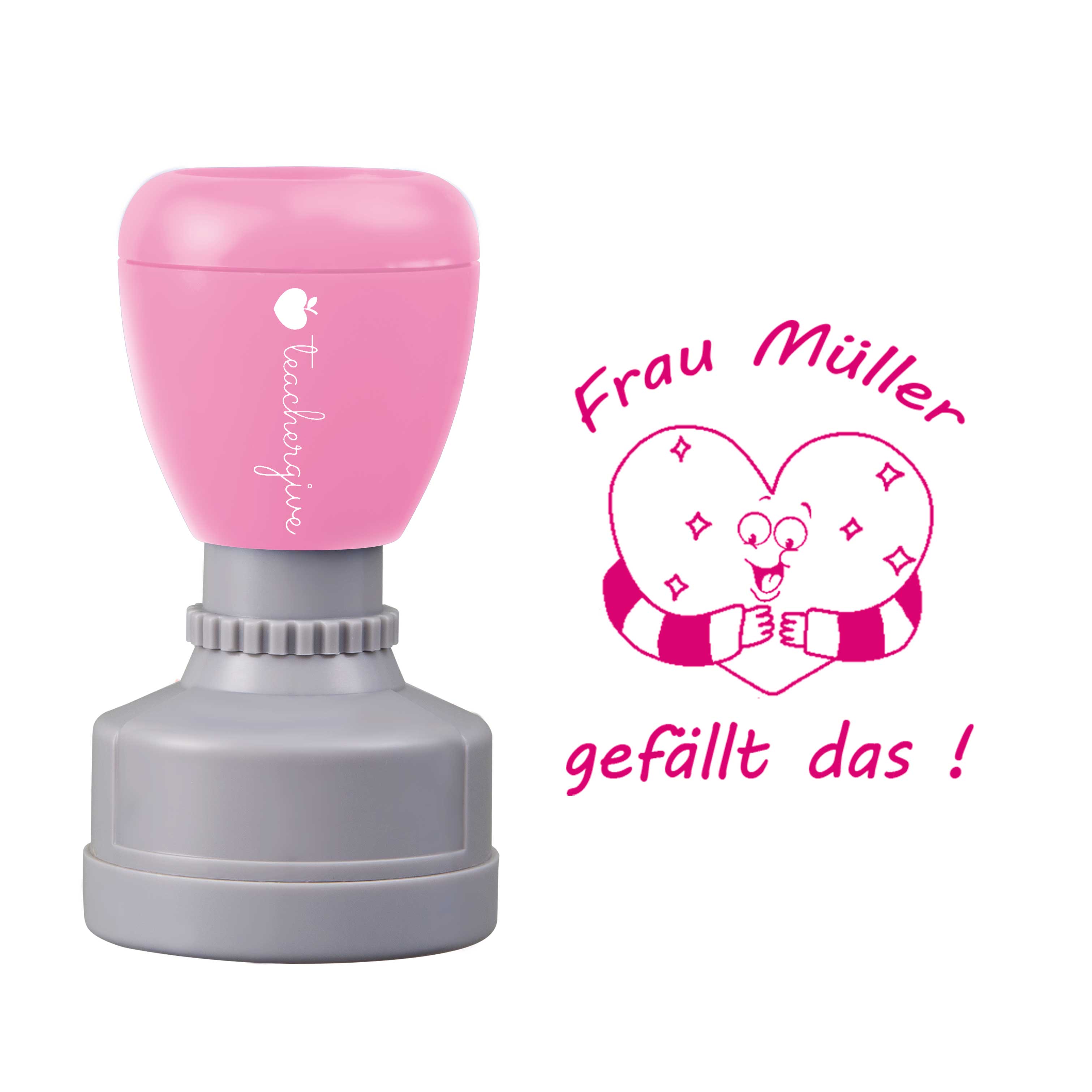 Personalisiert gefällt das Lehrer Stempel