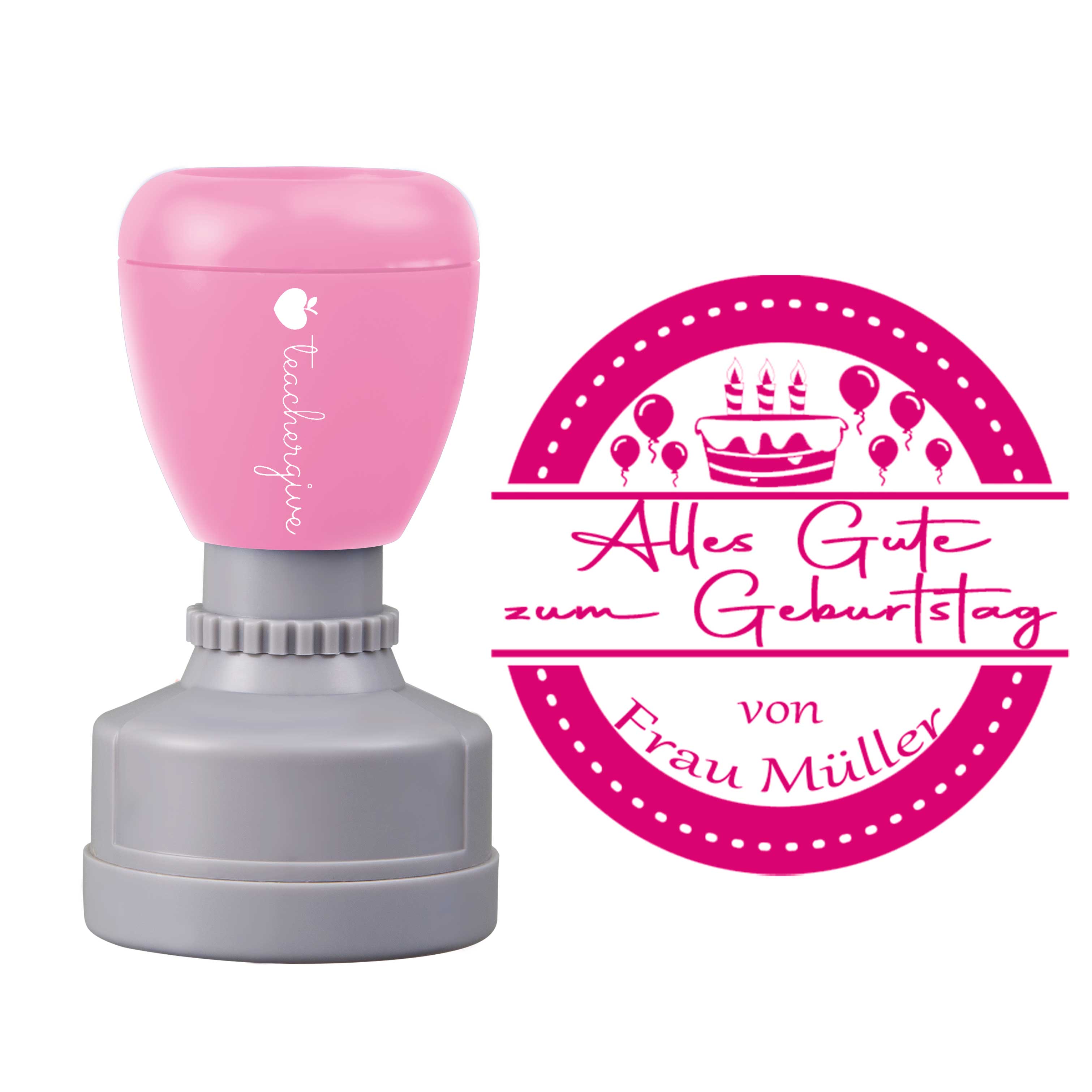 Personalisiert Alles Gute zum Geburtstag Lehrer Stempel