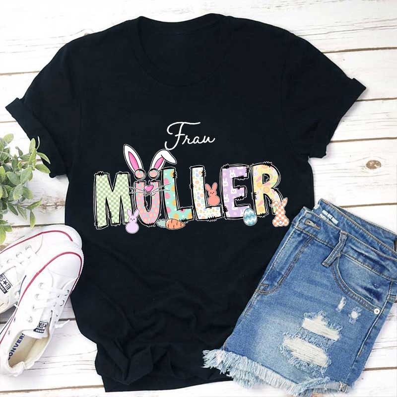 Personalisiert Ostern Name Lehrer T-Shirt