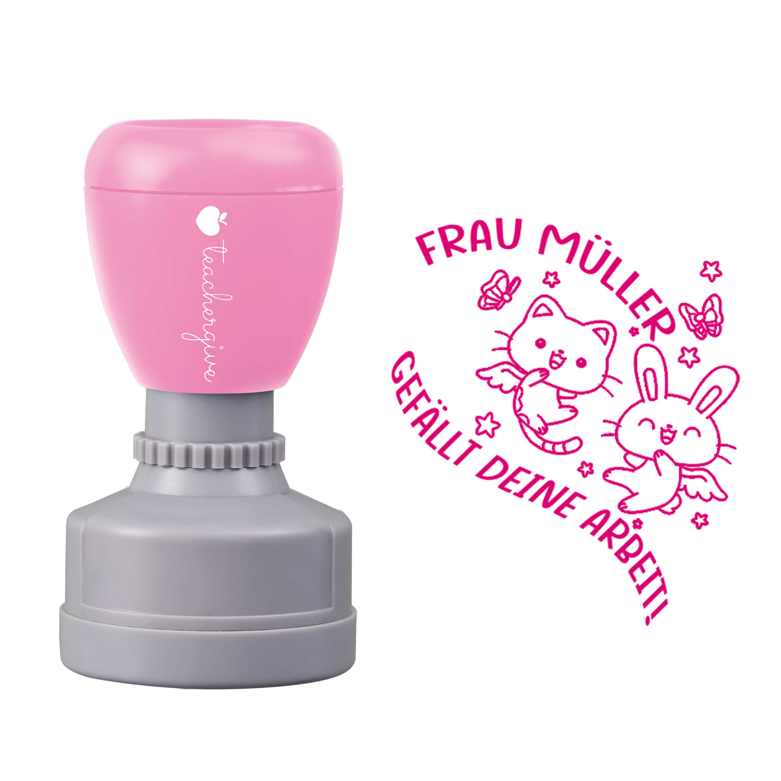 Personalisiert Name gefällt deine Arbeit Lehrer Stempel