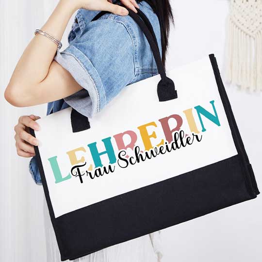 Personalisiert Name Lehrer Oder Lehrerin Tragetasche