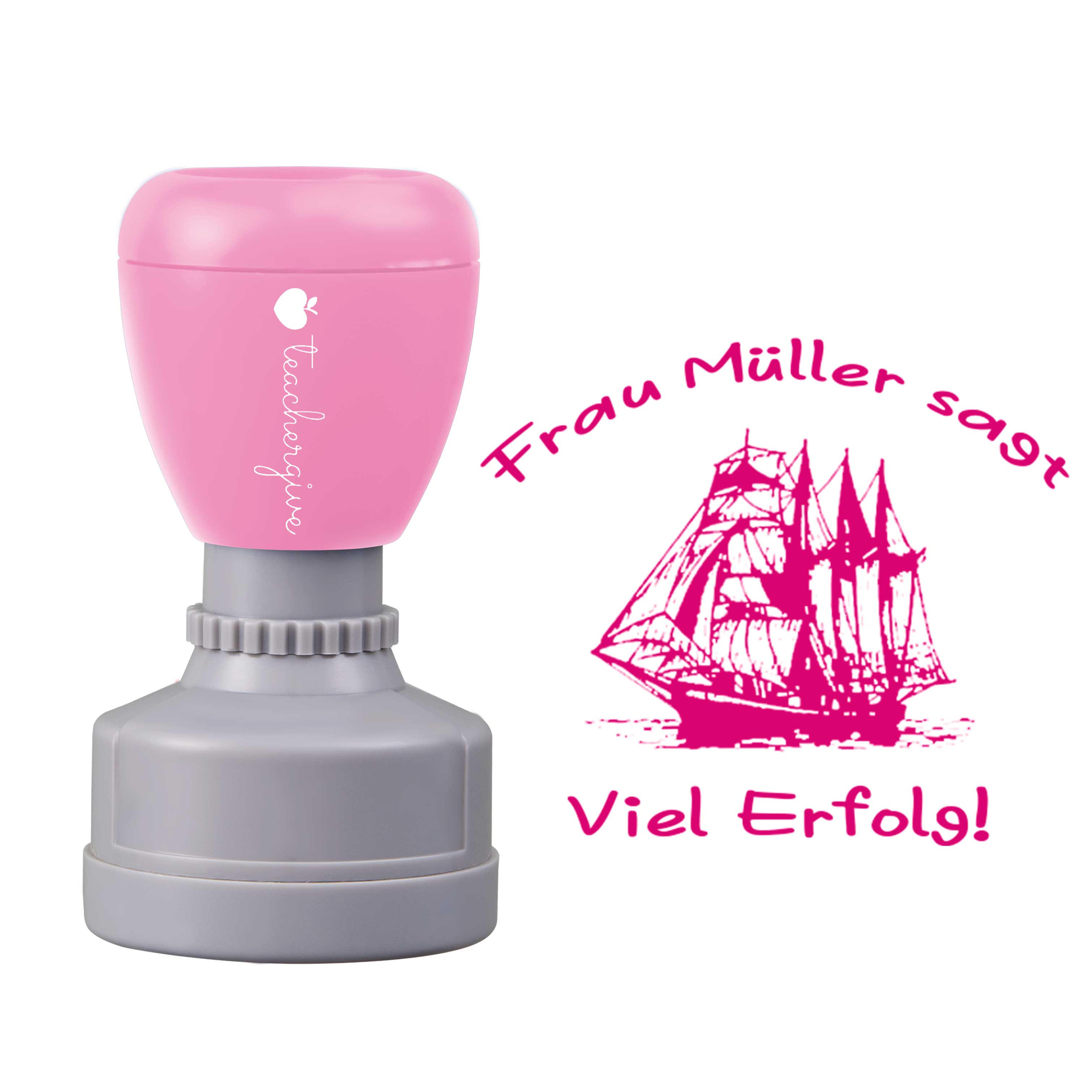 Personalisiert Name Sagt Viel Erfolg Lehrer Stempel