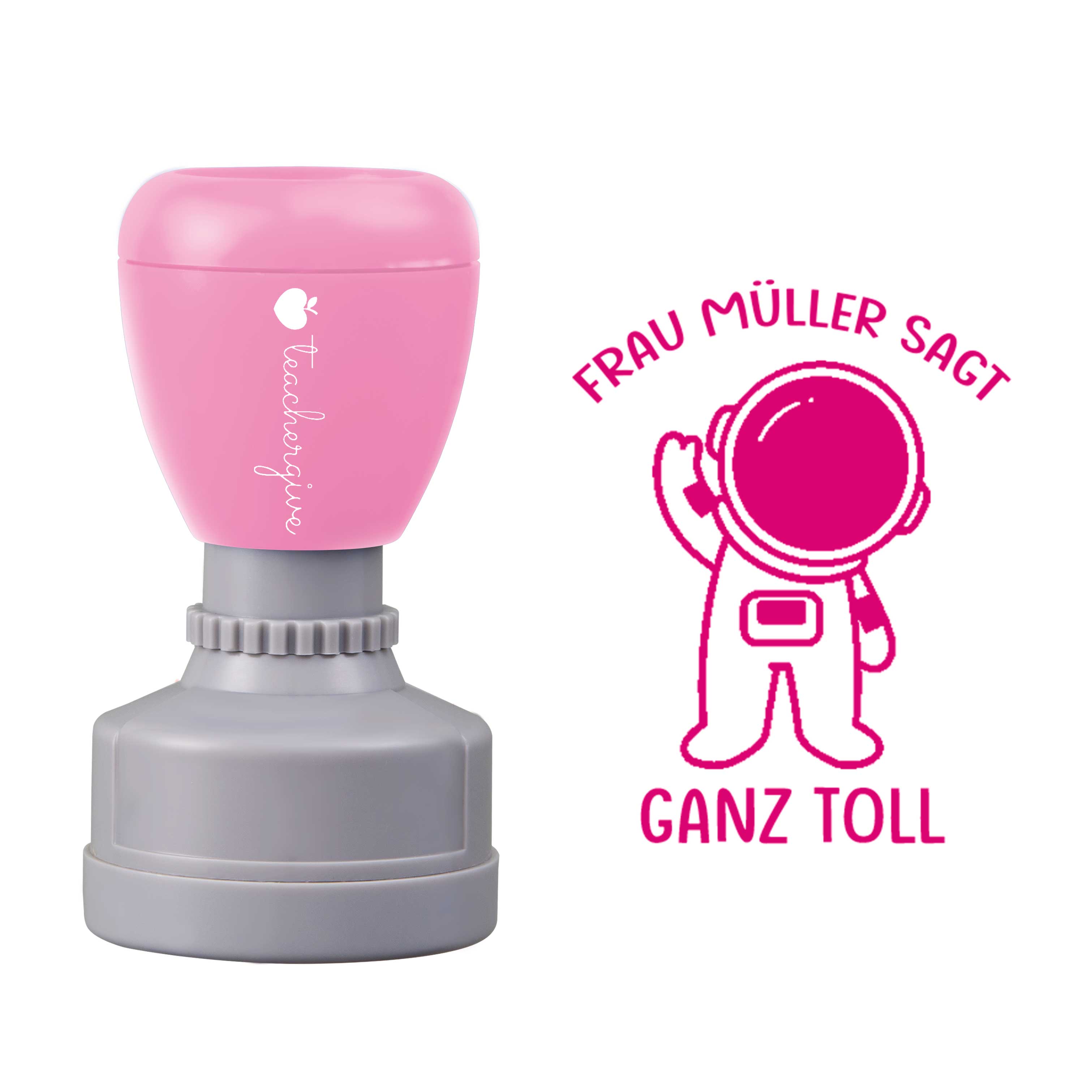 Personalisiert Name sagt ganz toll Lehrer Stempel