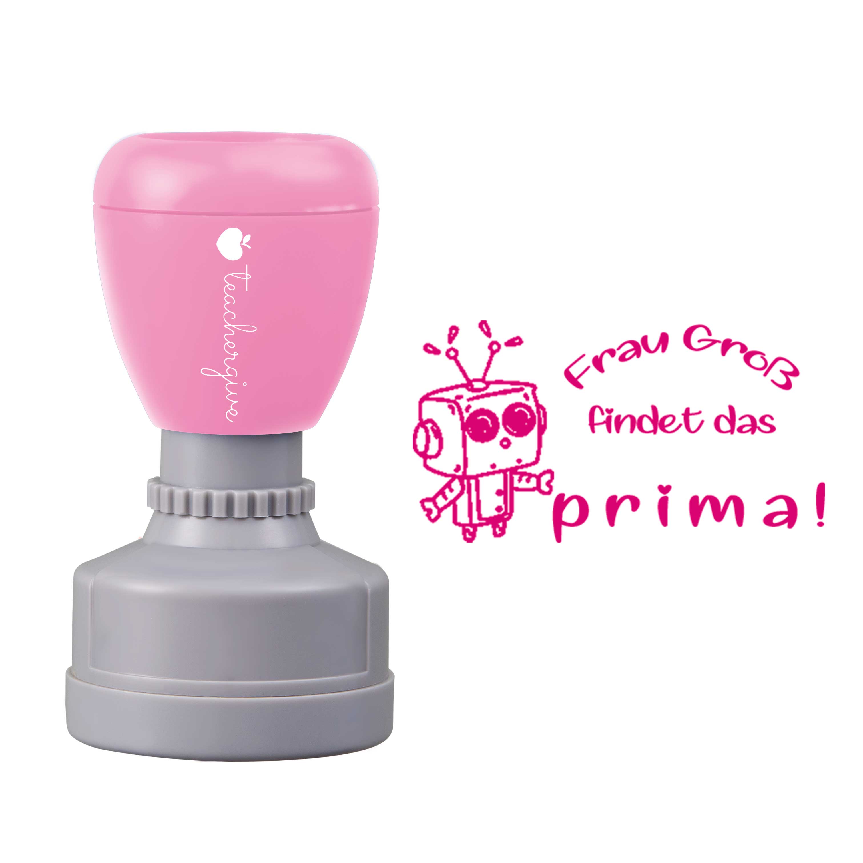 Personalisiert findet das prima Lehrer Stempel