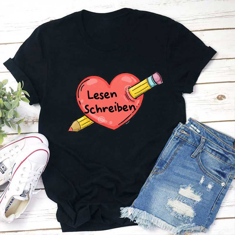 Lesen Und Schreiben Lehrer T-Shirt