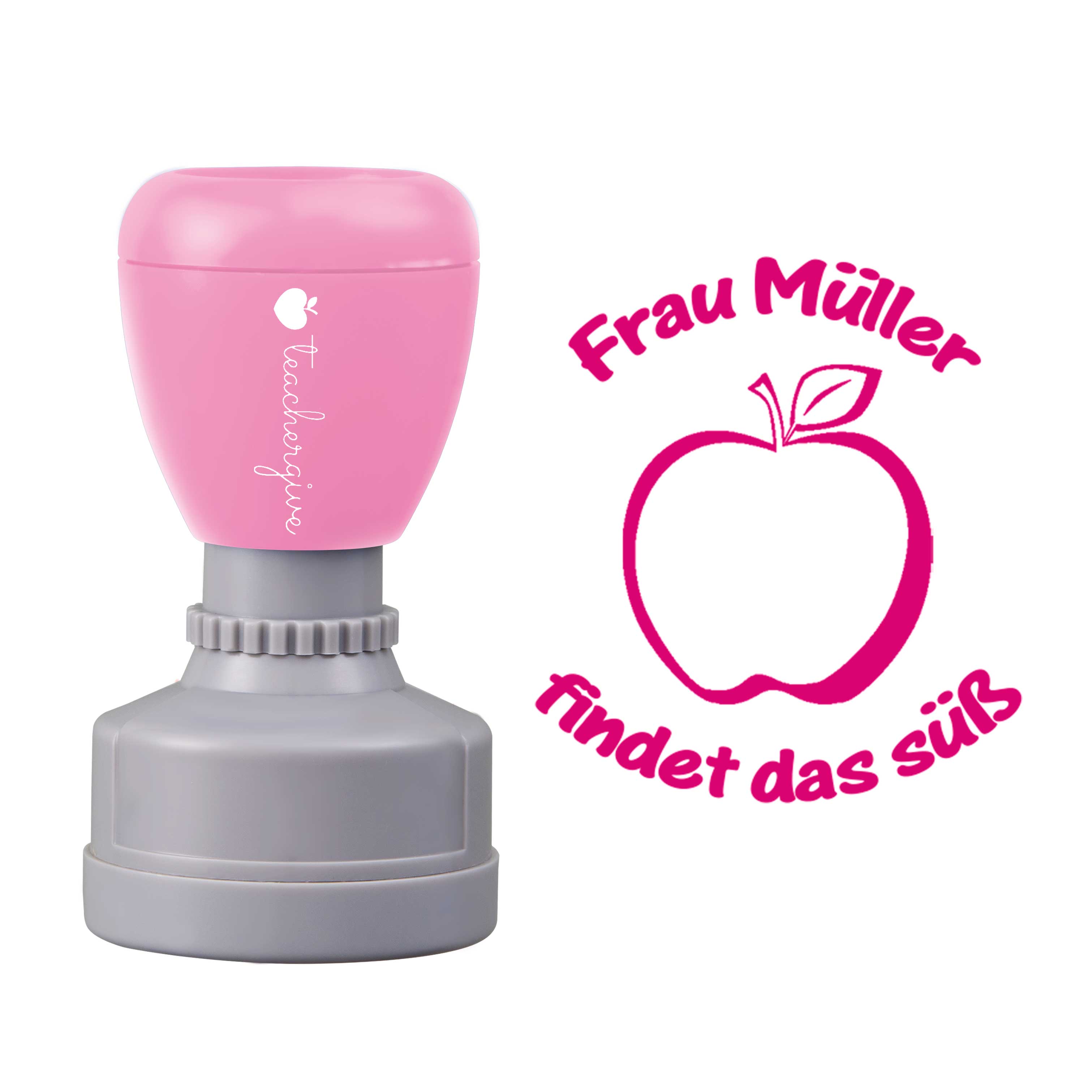 Personalisiert findet das süß Lehrer Stempel