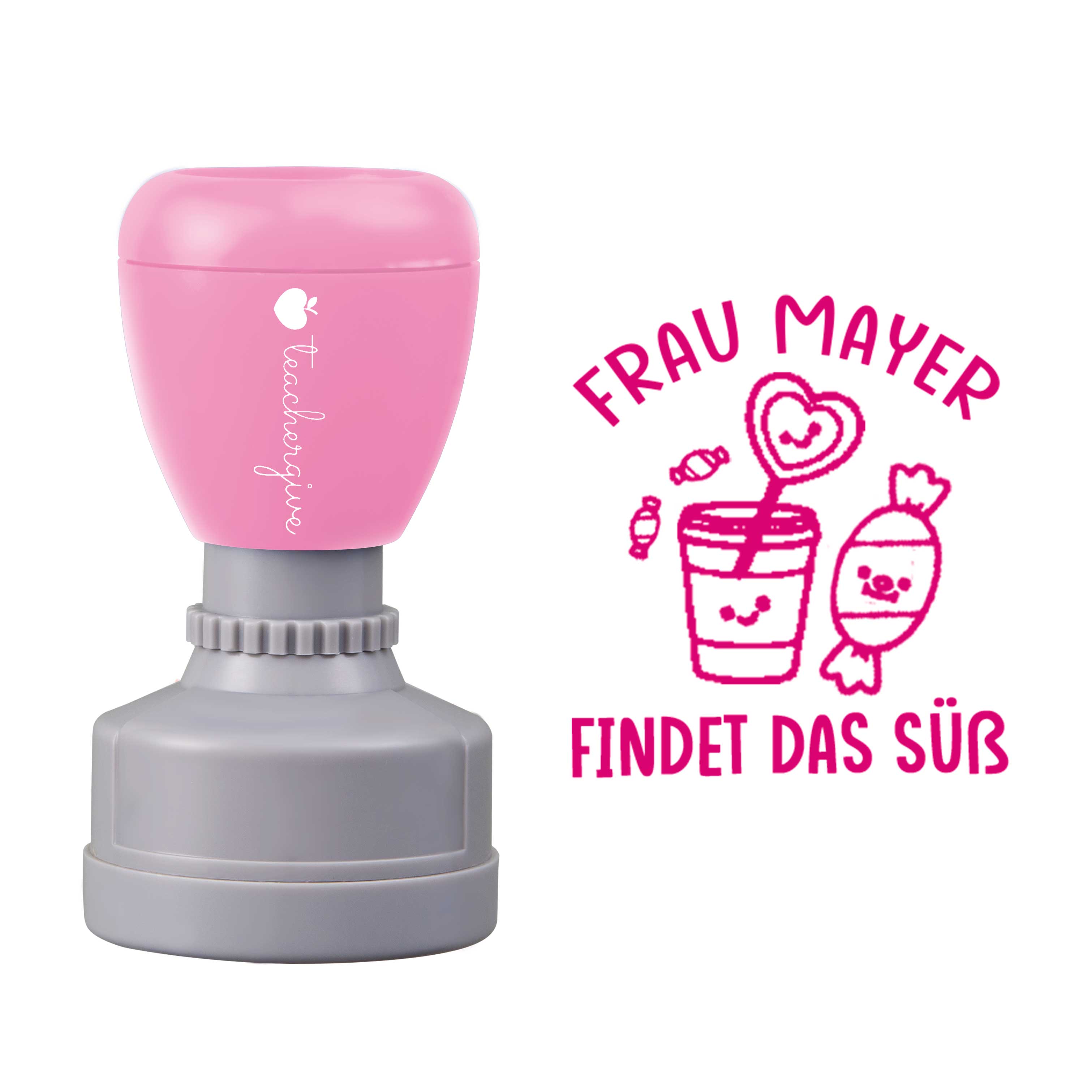 Personalisiert findet das süß Lehrer Stempel
