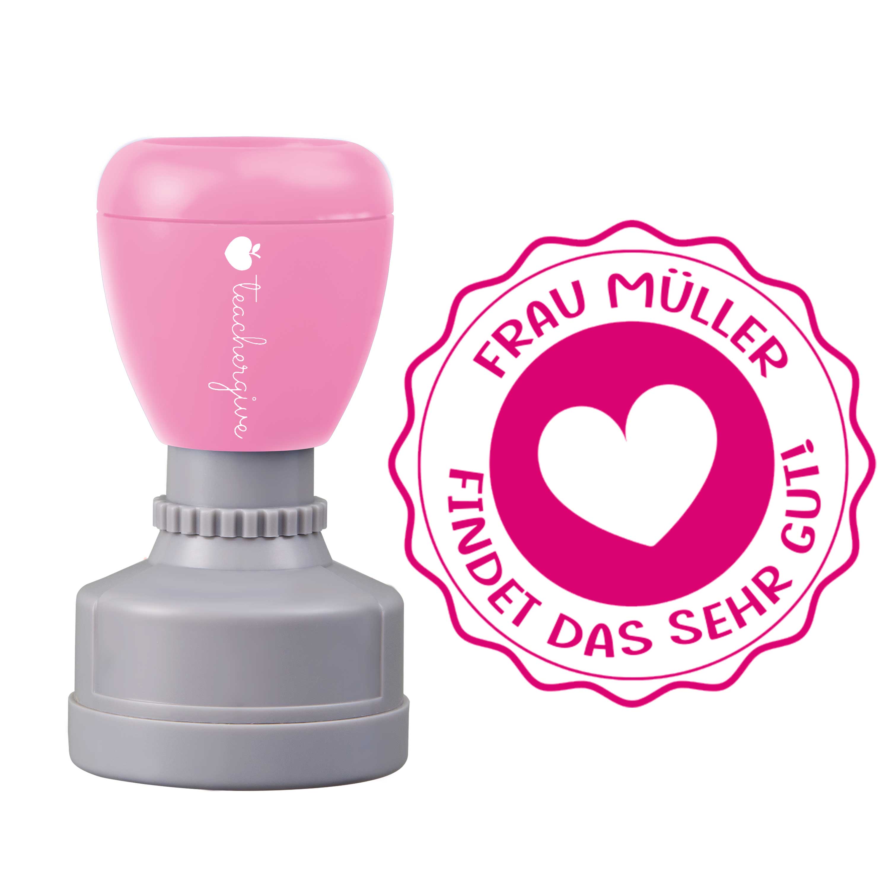 Personalisiert Name findet das sehr gut Lehrer Stempel