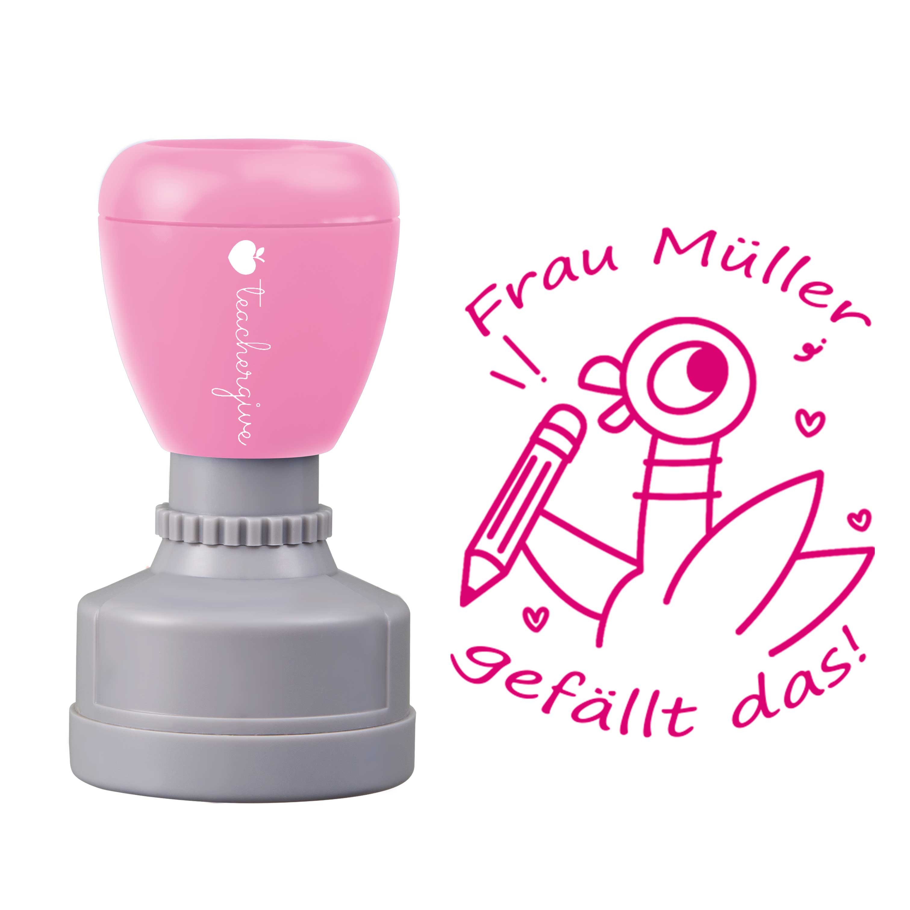 Personalisiert gefällt das Lehrer Stempel
