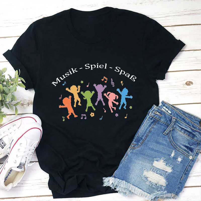 Musik Spiel Spaß Lehrer T-Shirt
