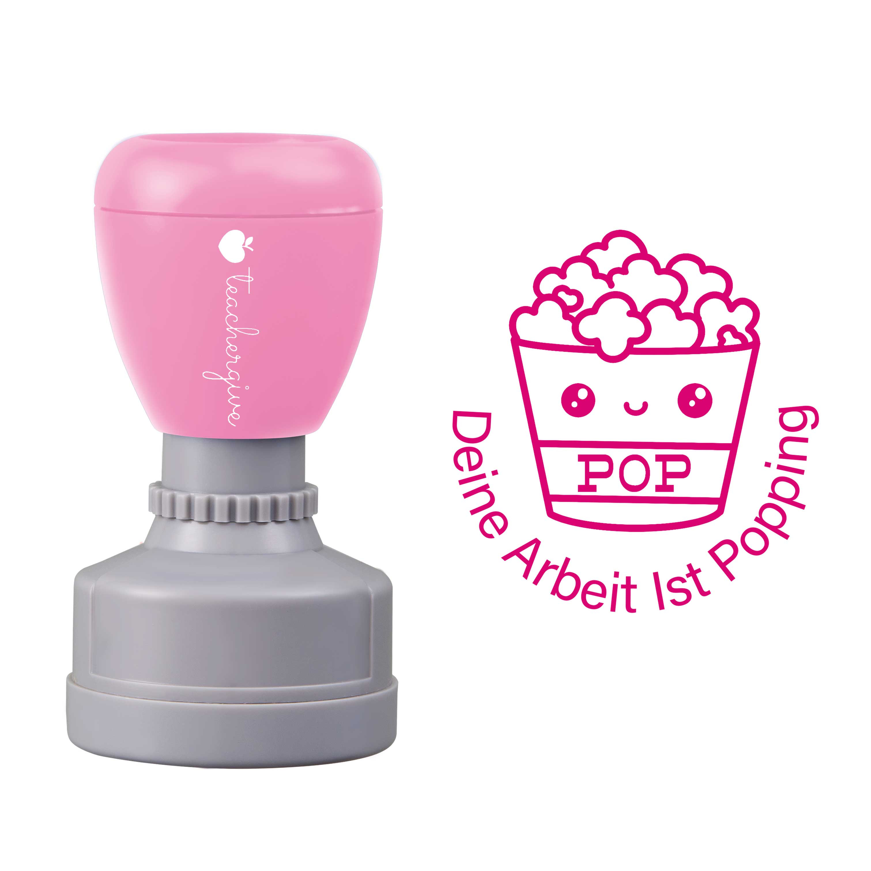 Deine Arbeit Ist Popping Stempel