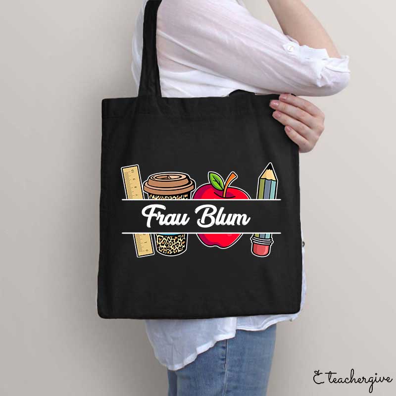Personalisiert Name Schreibwaren Lehrer Tragetasche