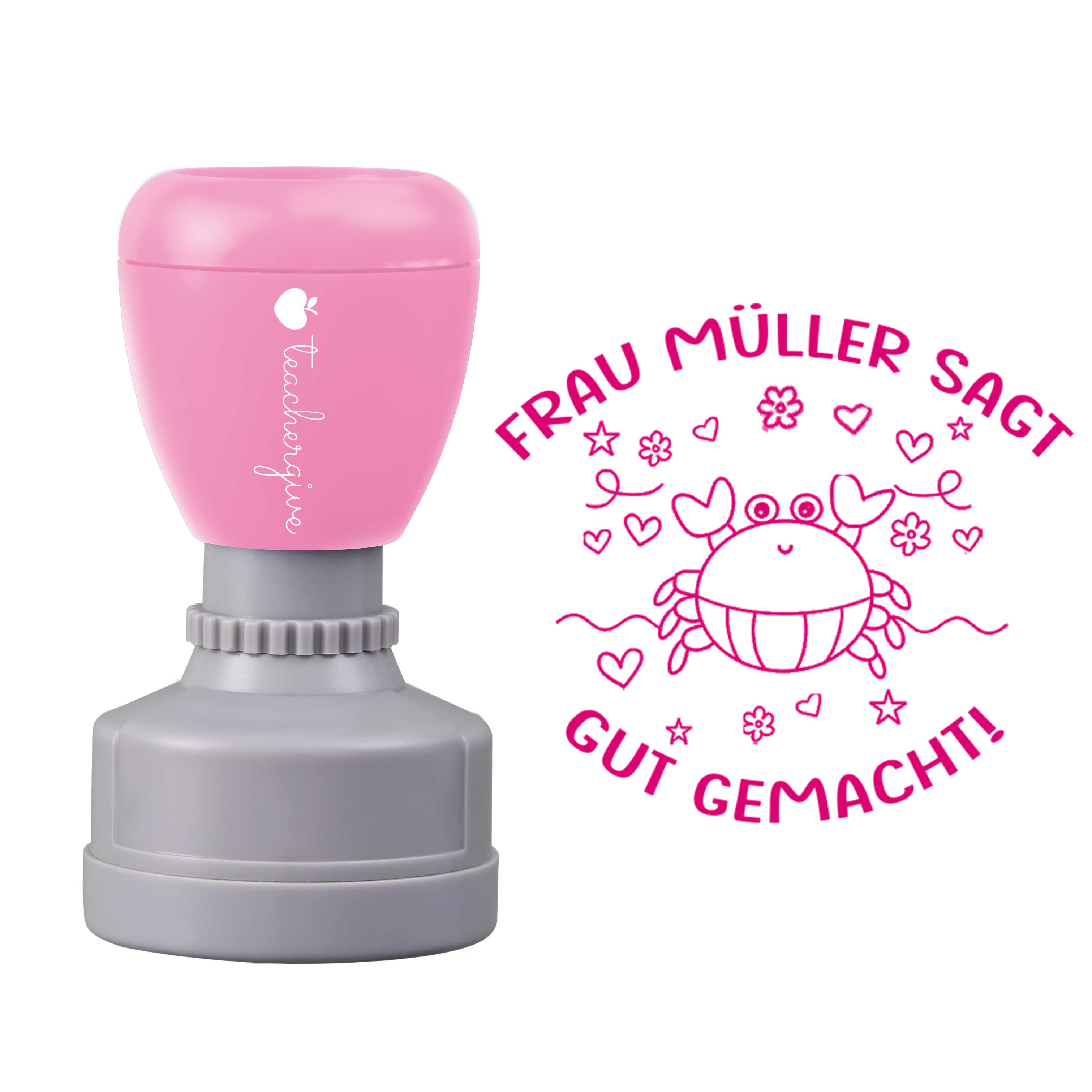 Personalisiert Name Sagt gut gemacht Lehrer Stempel