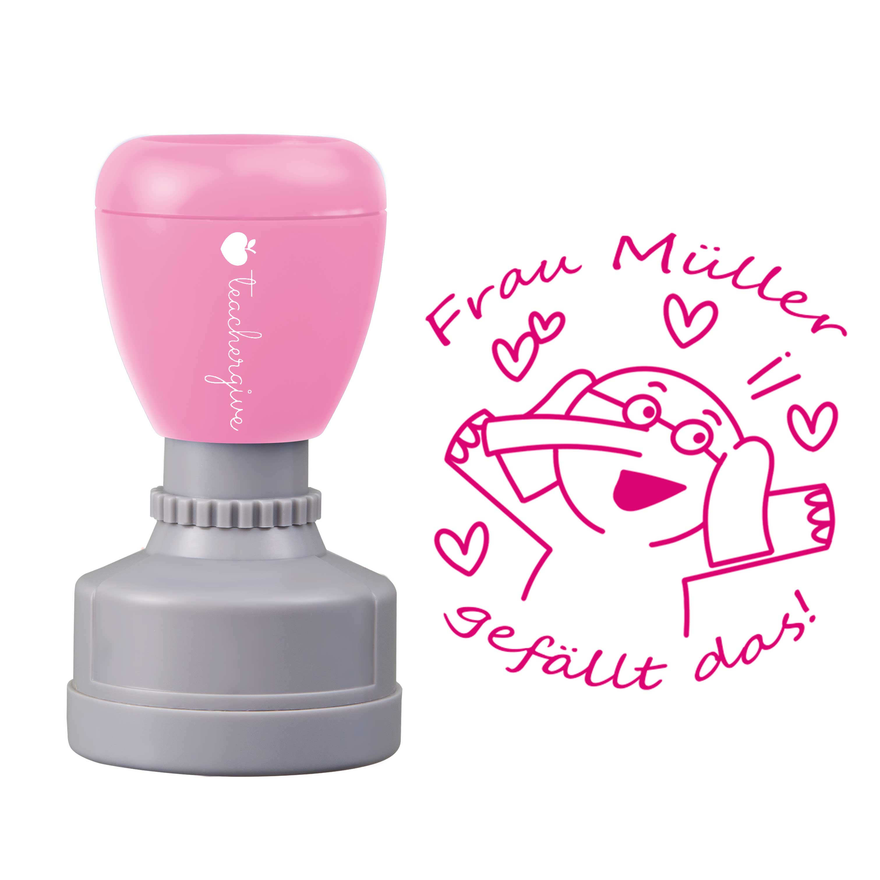 Personalisiert Name gefällt das Lehrer Stempel