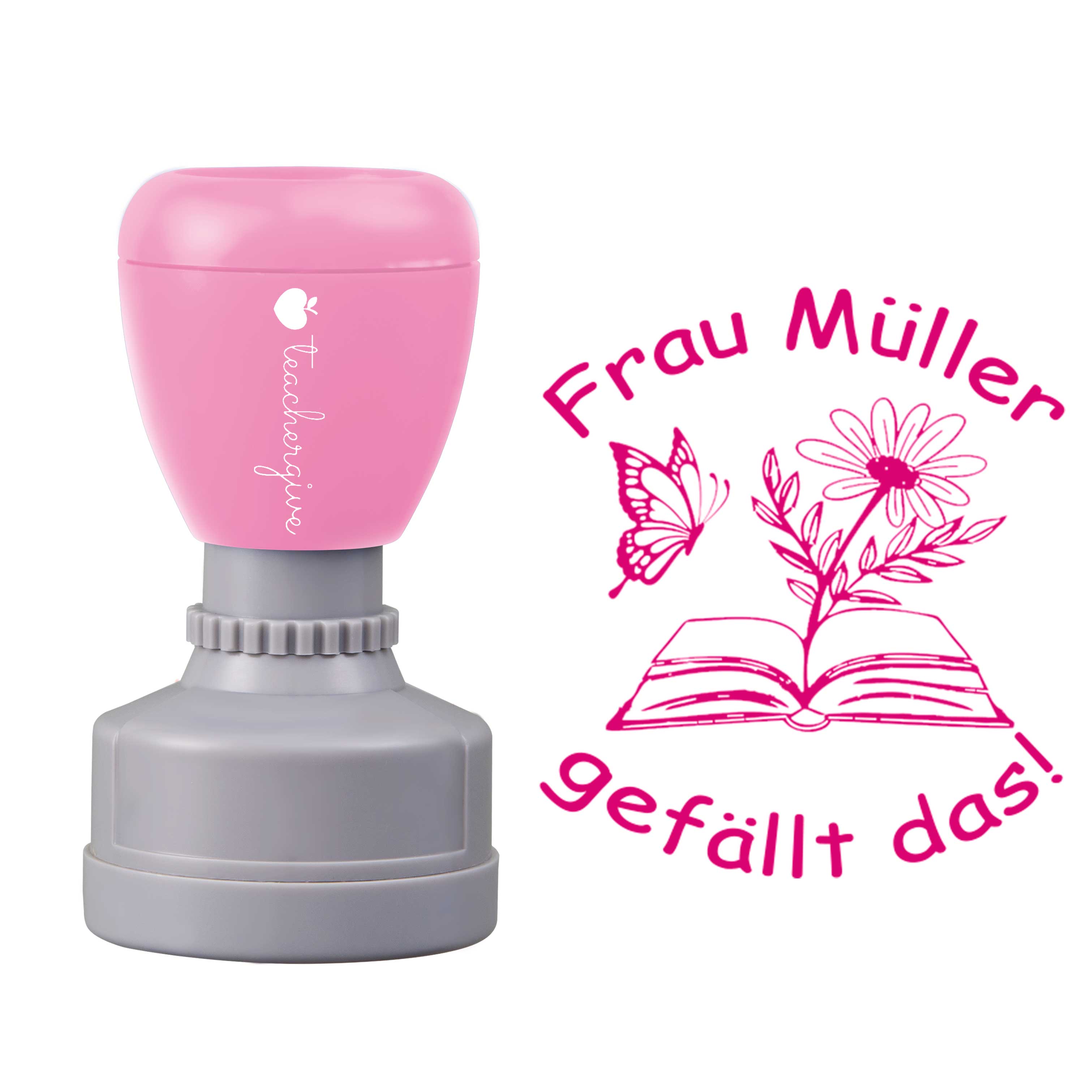 Personalisiert Name gefällt das Lehrer Stempel