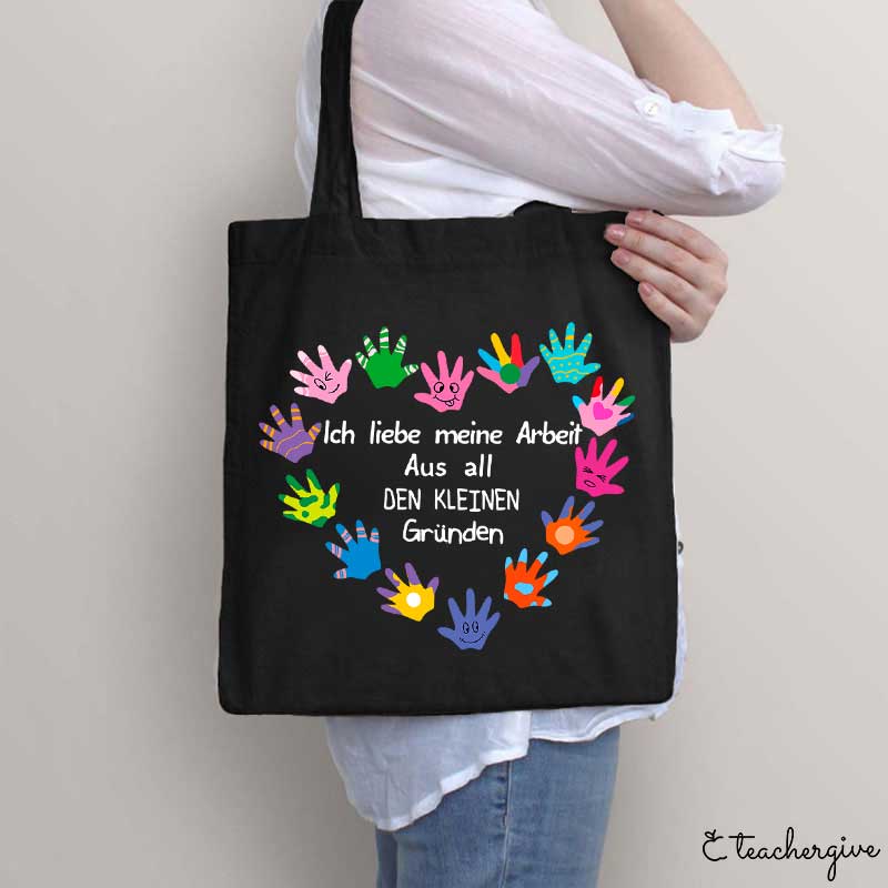Ich Liebe Meine Arbeit Lehrer Tragetasche