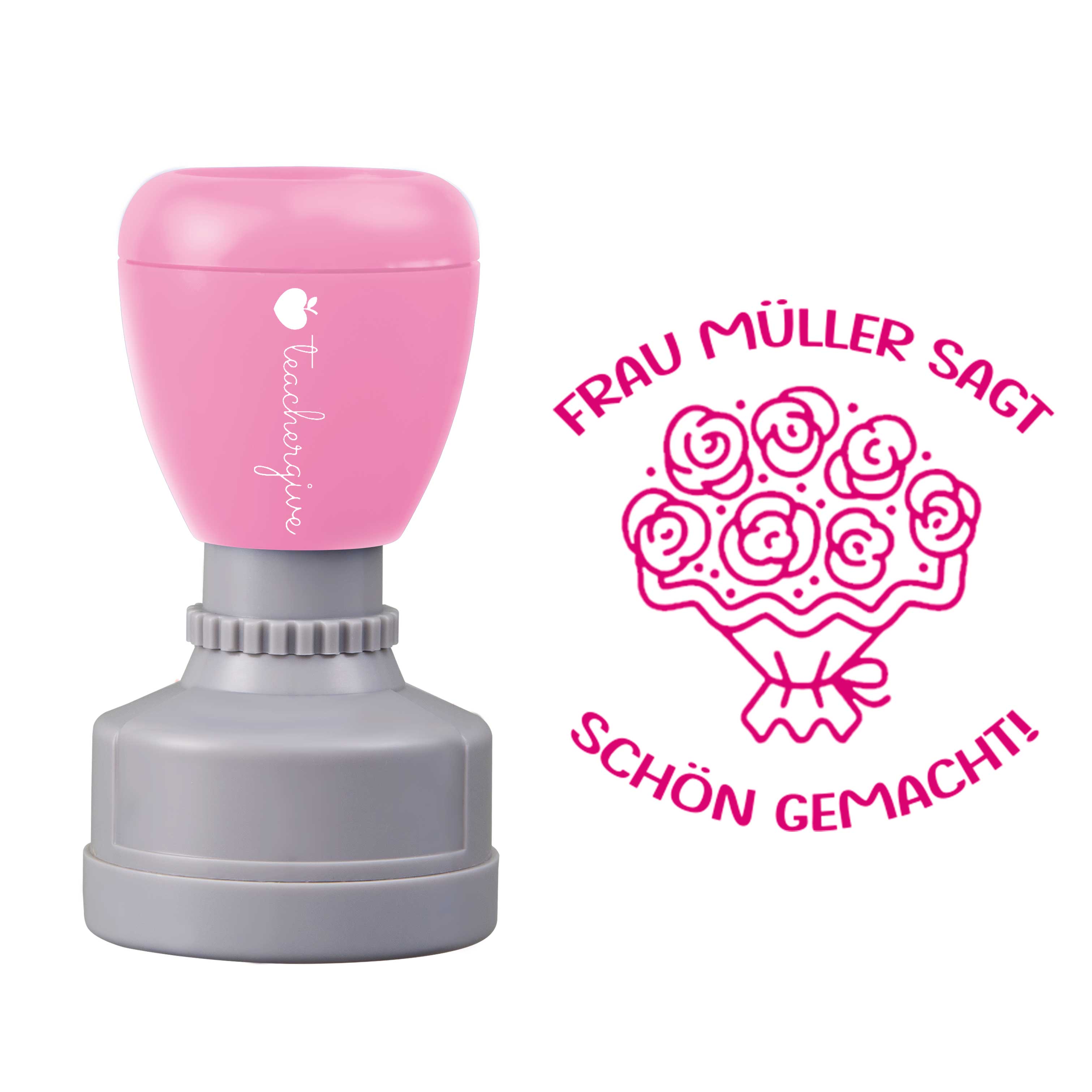 Personalisiert Name sagt schön gemacht Lehrer Stempel