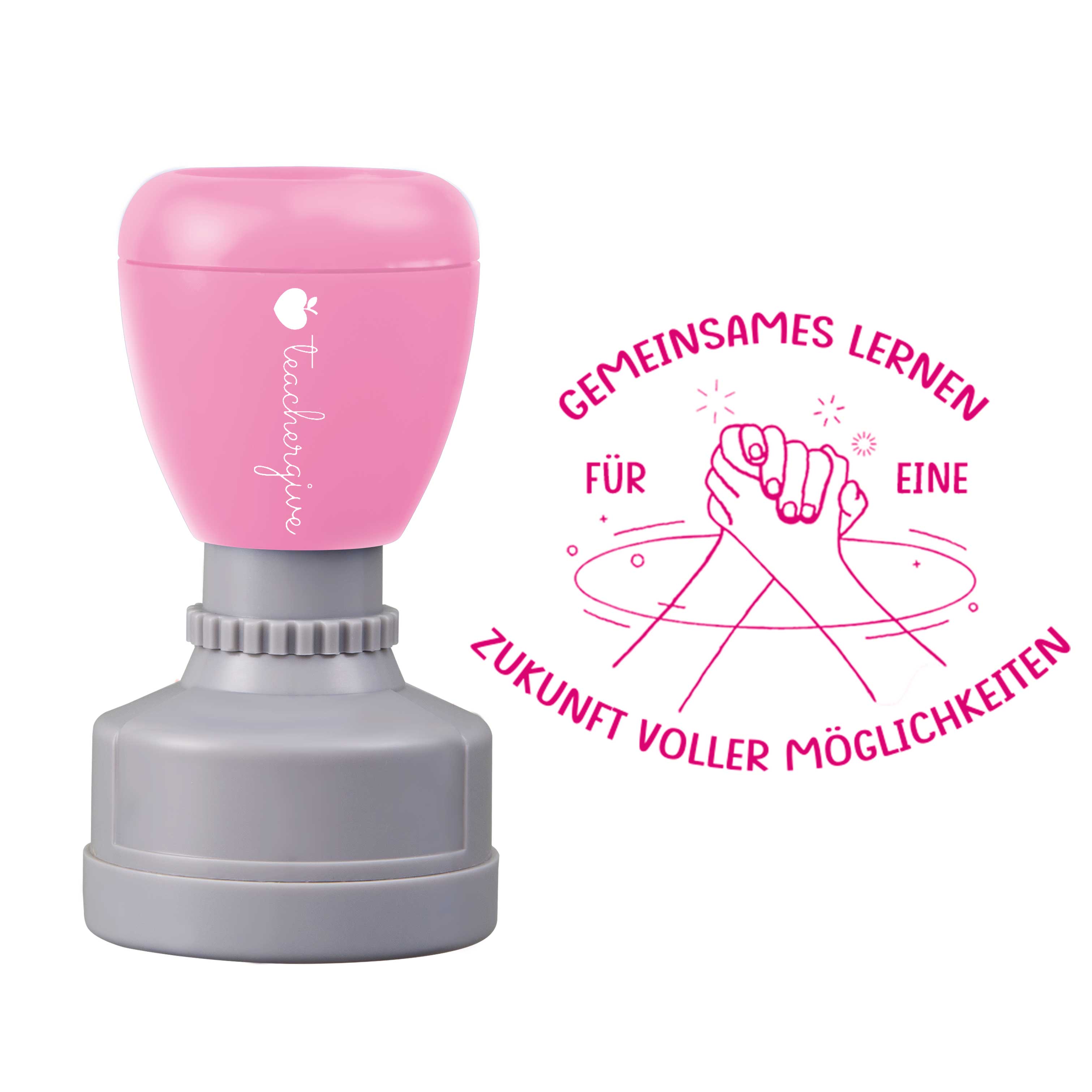 Gemeinsames Lernen Für Eine Zukunft voller Möglichkeiten Lehrer Stempel