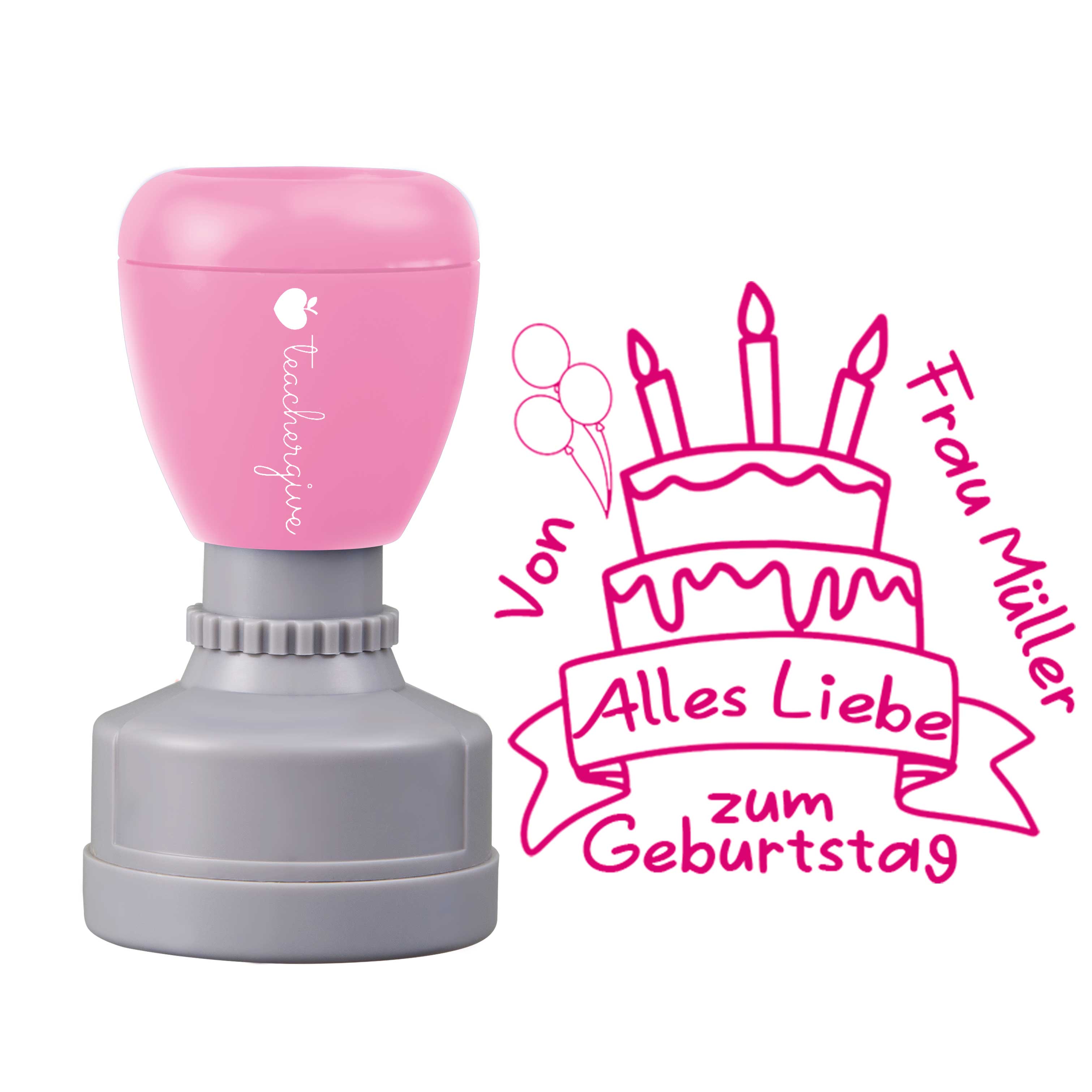 Personalisiert Name Alles Liebe zum Geburtstag Lehrer Stempel