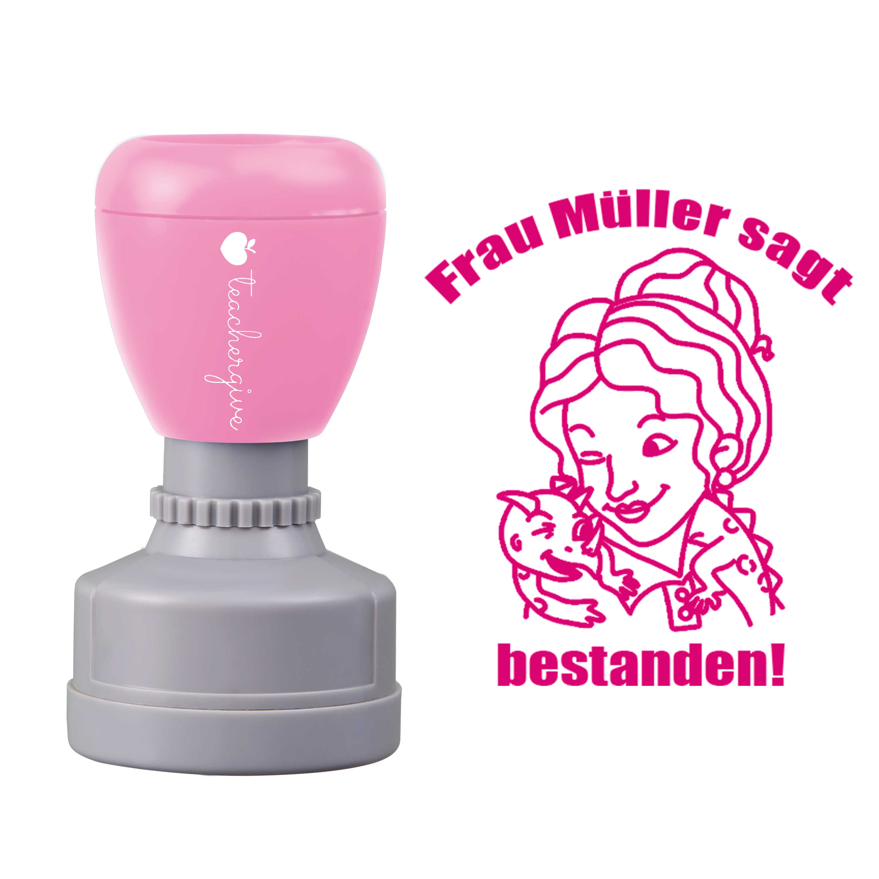 Personalisiert Name Sagt Bestanden Lehrer Stempel