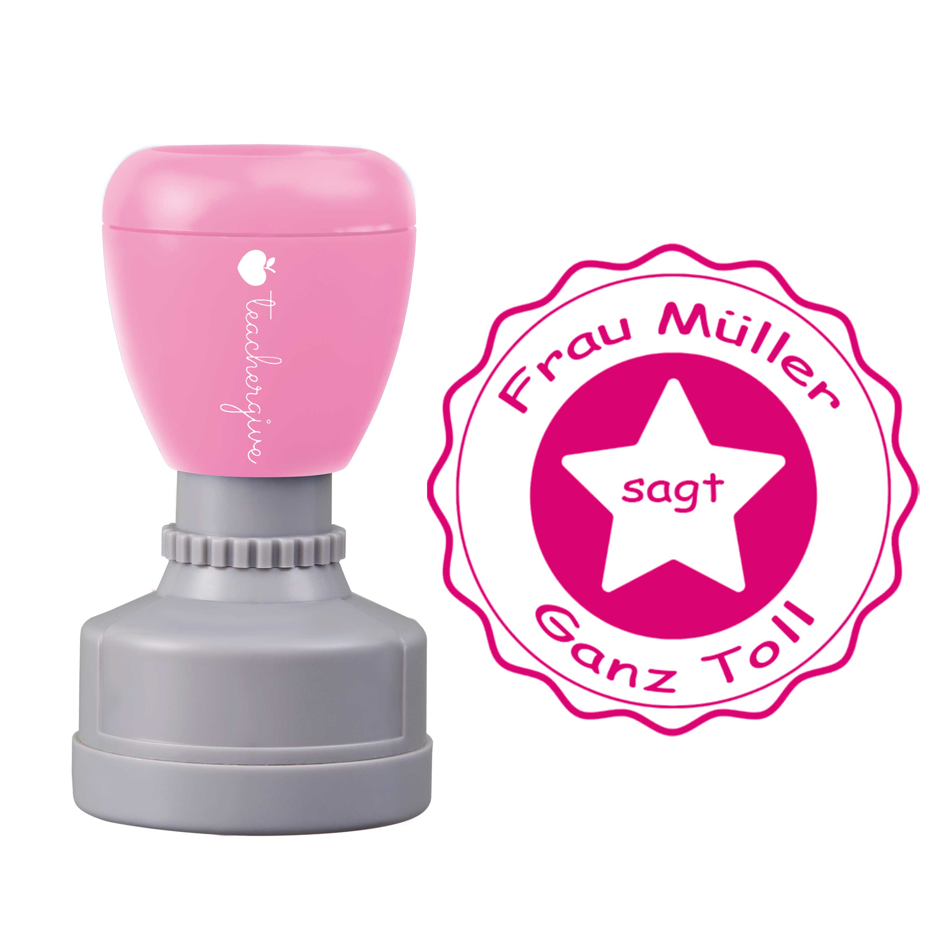 Personalisiert Name Sagt Ganz Toll Lehrer Stempel