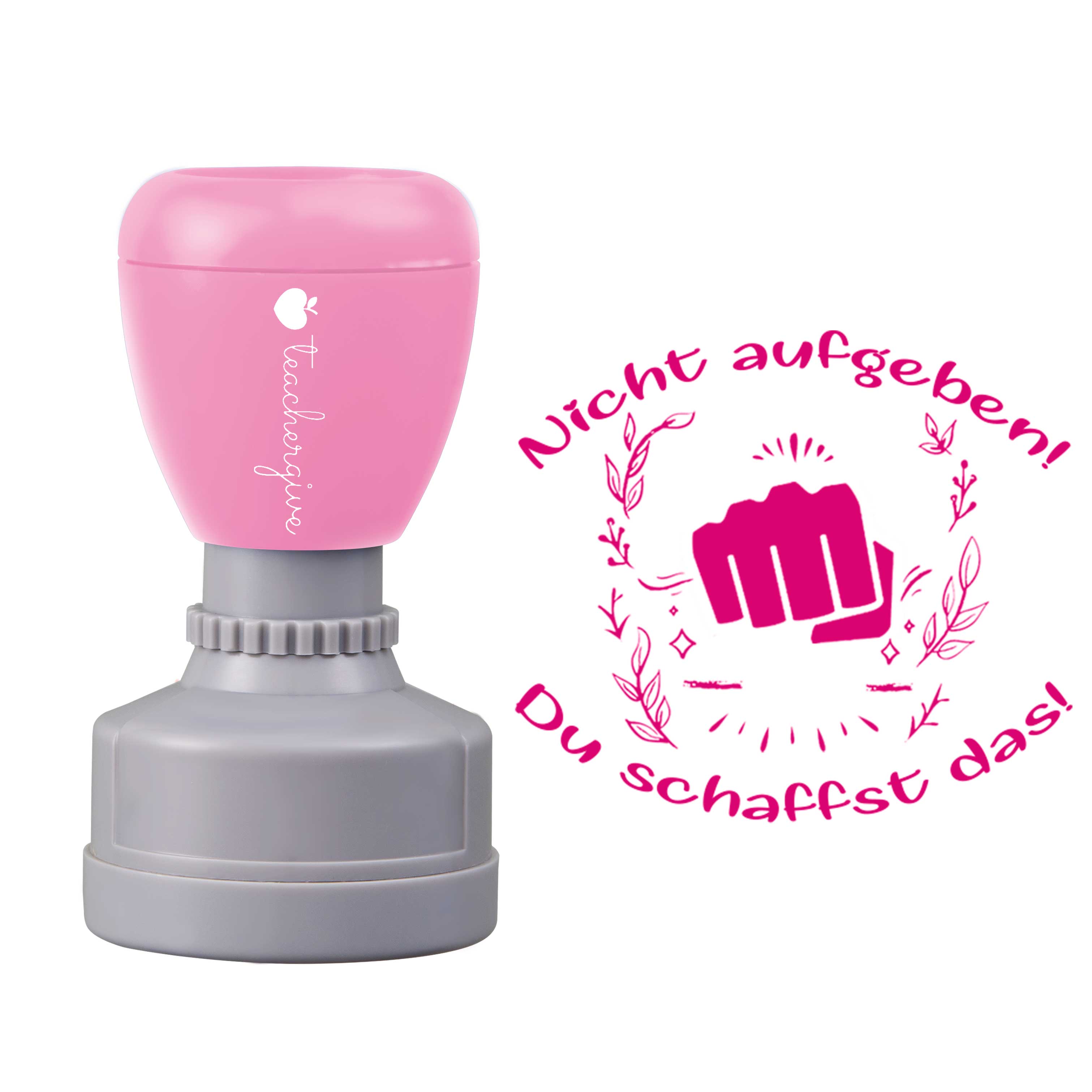 Nicht Aufgeben Du schaffst das Lehrer Stempel