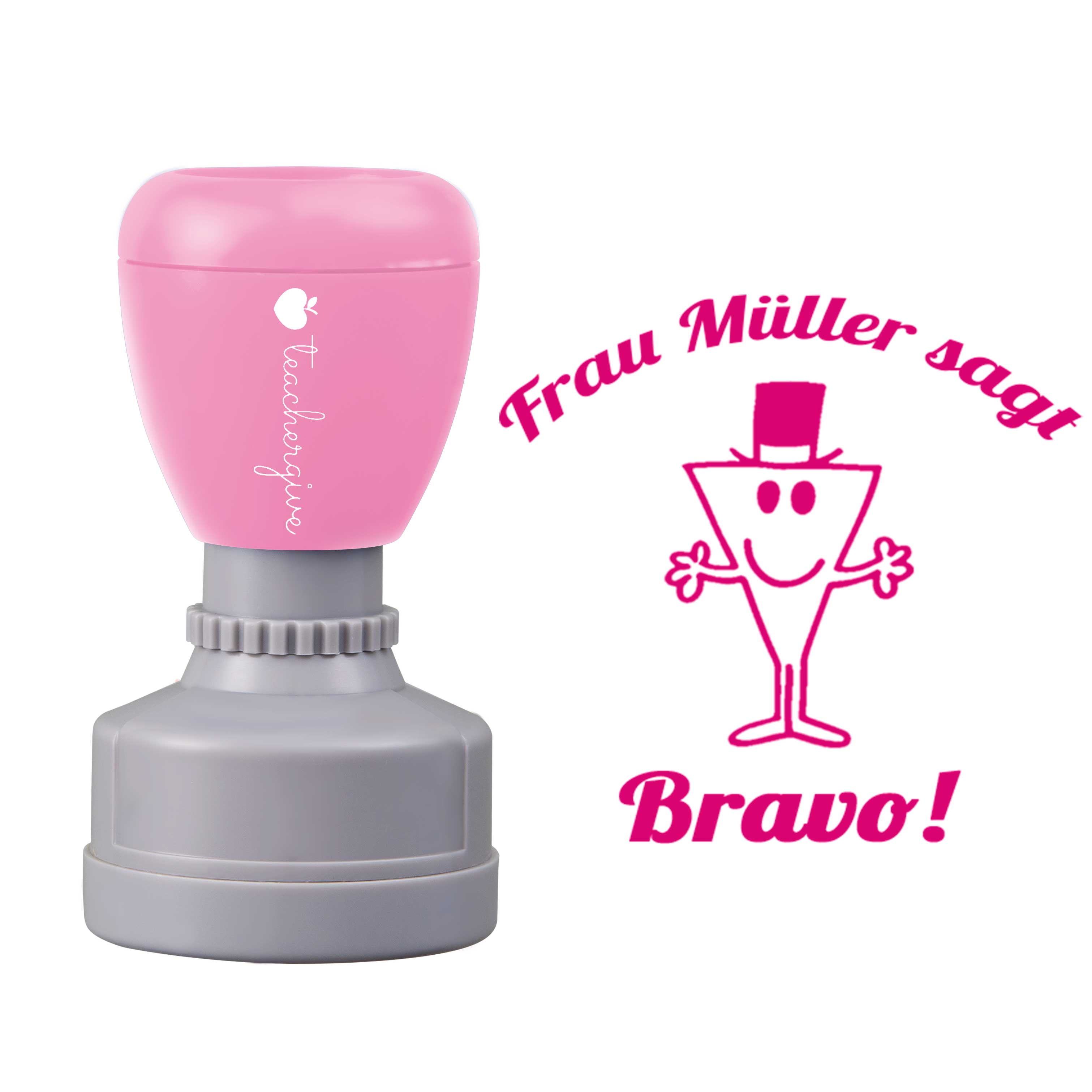 Personalisiert Name Sagt Bravo Lehrer Stempel