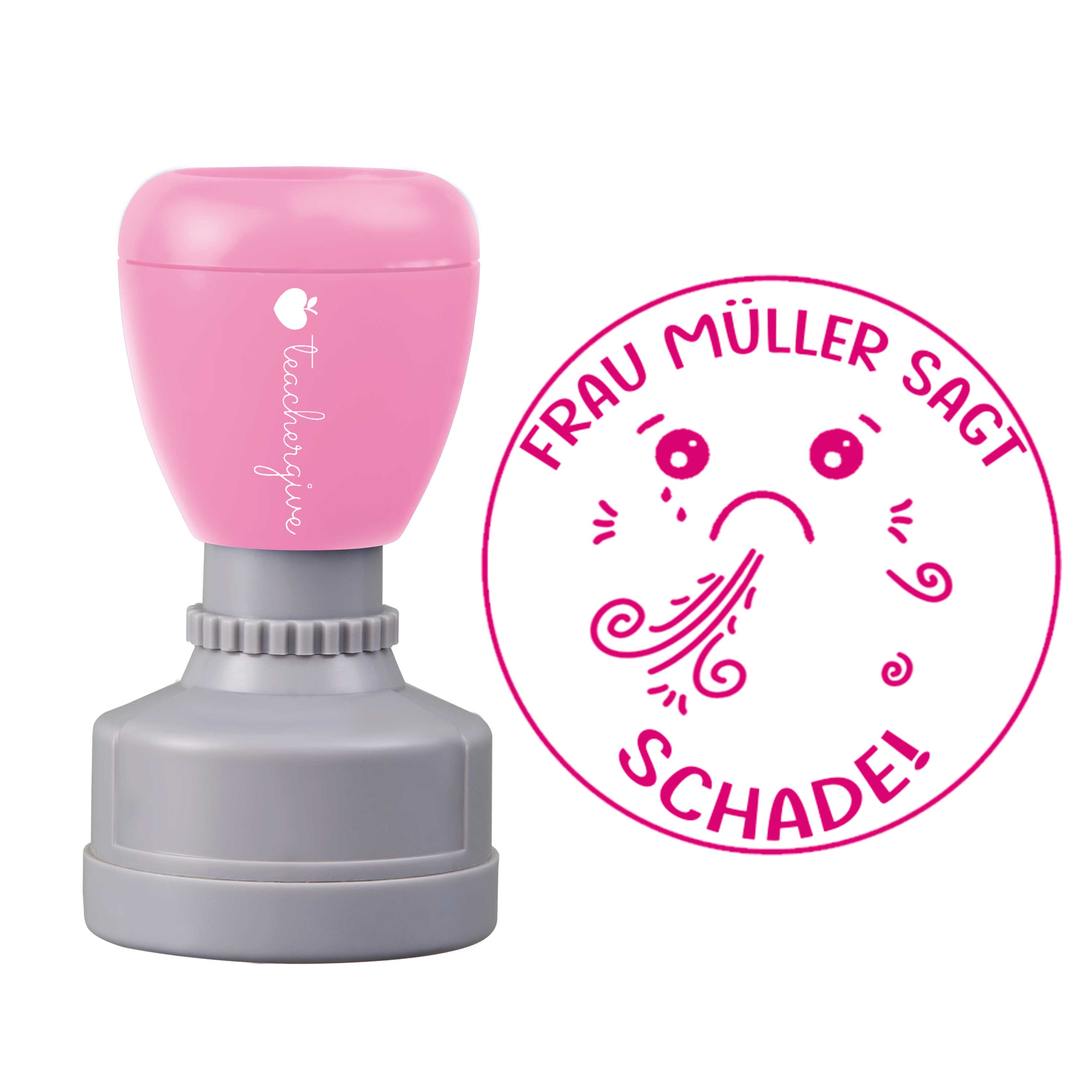 Personalisiert Name sagt schade Lehrer Stempel